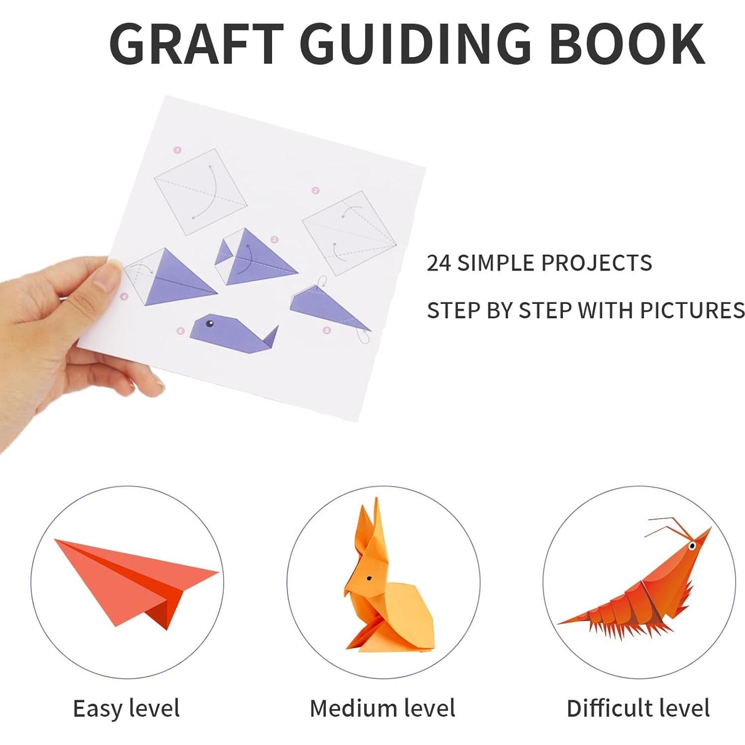 Kit de Papel Origami YINUOYOUJIA 200 Hojas 15x15 cm