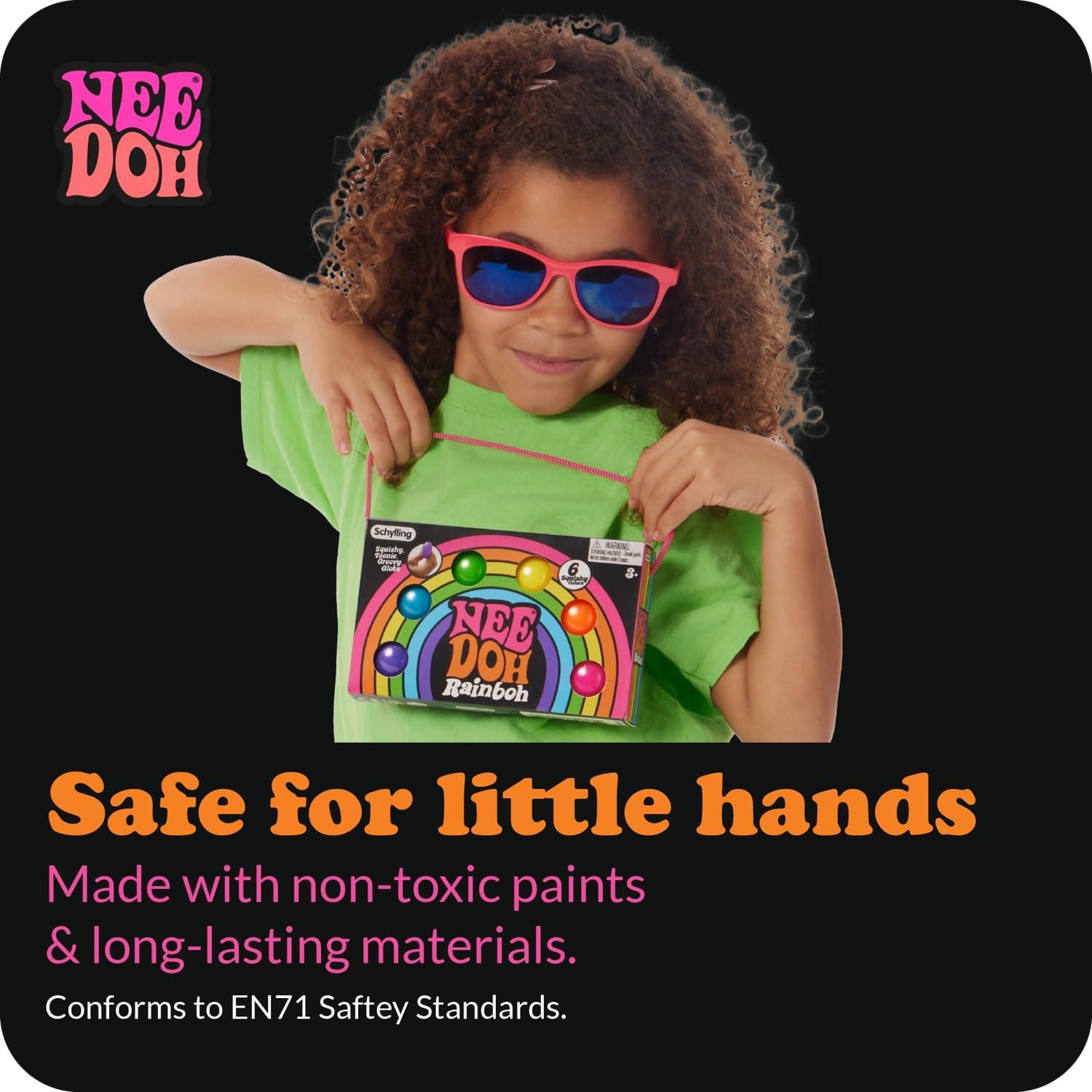 Juguete Sensorial Schylling NeeDoh Rainboh - 6 Mini Groovy Globs