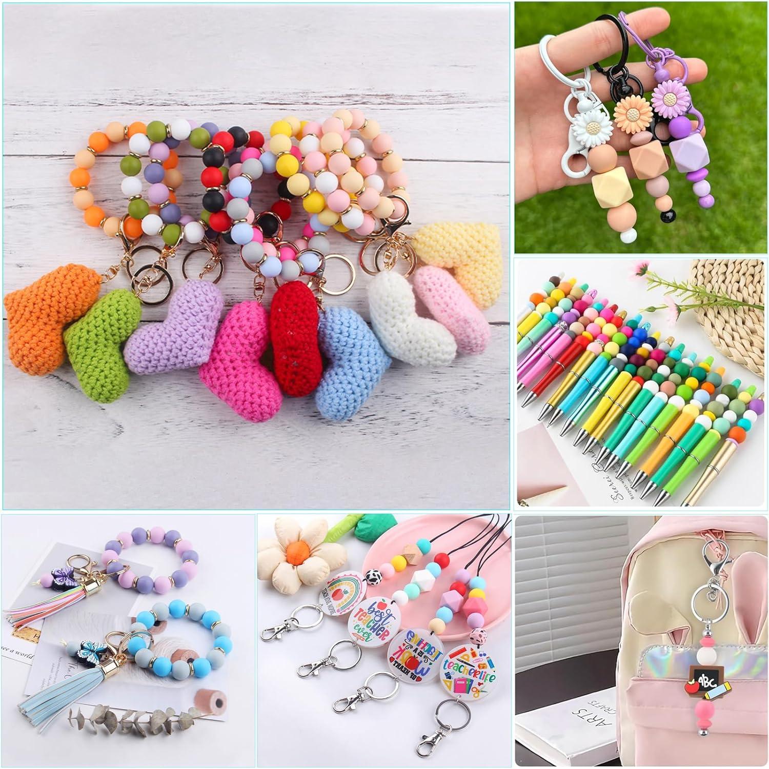 Kit de 630 cuentas de silicona JEBBO para manualidades