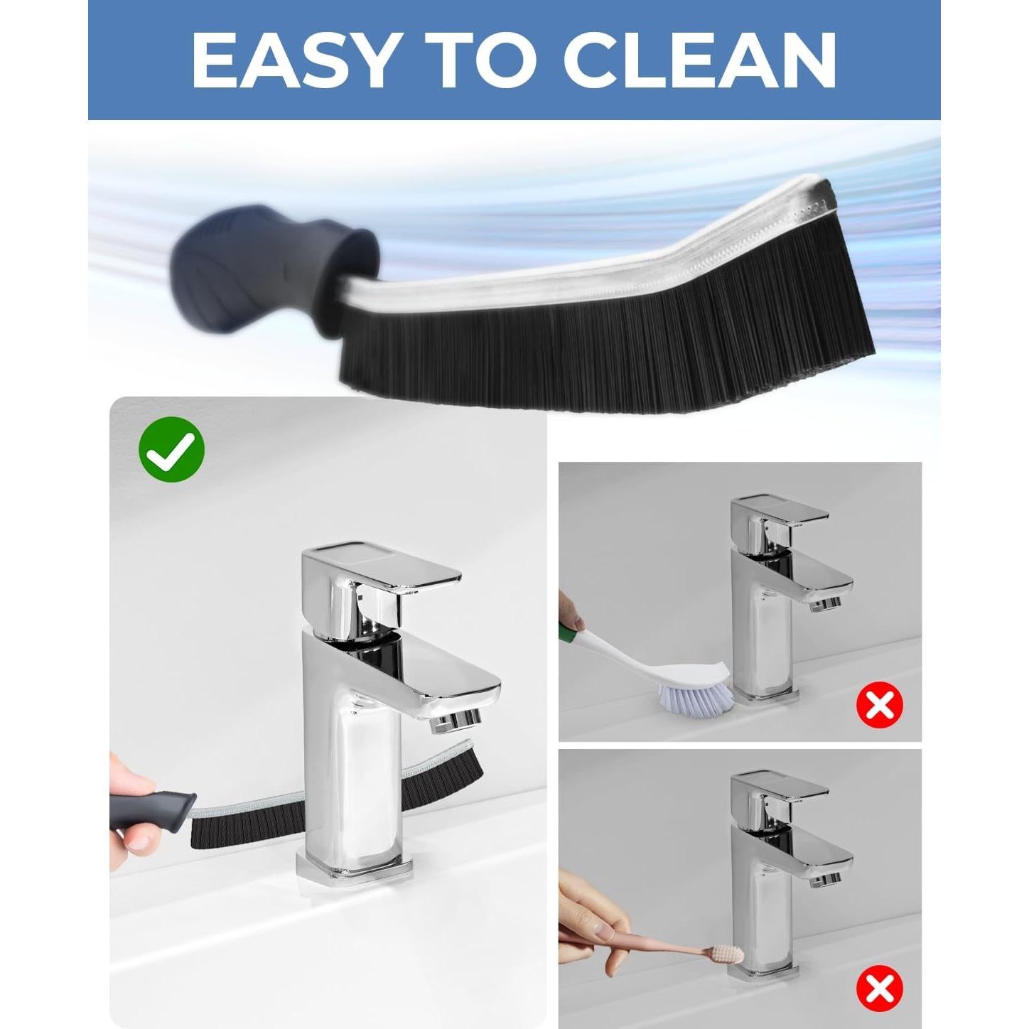 Cepillos de limpieza de ranuras CLEANGOR - 2 unidades, ergonómicos