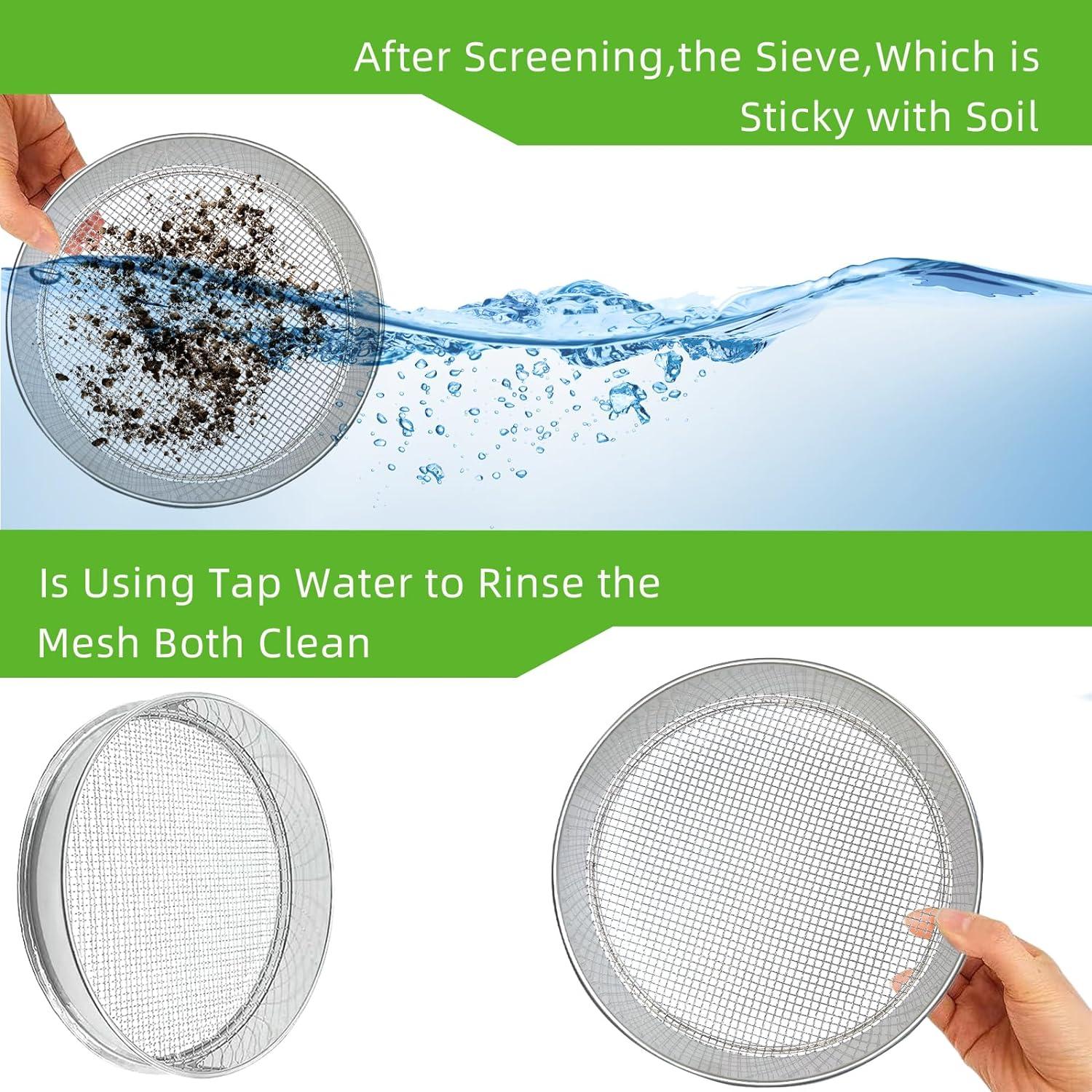 Tamiz de Suelo Acero Inoxidable 304 30 cm Malla 0.64 cm ZFYOUNG