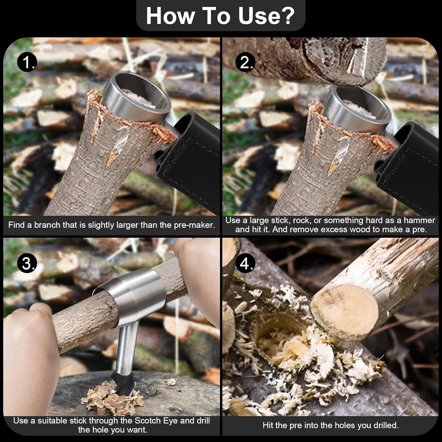 Llave de Agujero Manual Bushcraft Miuwauer - Multiherramienta 2 en 1