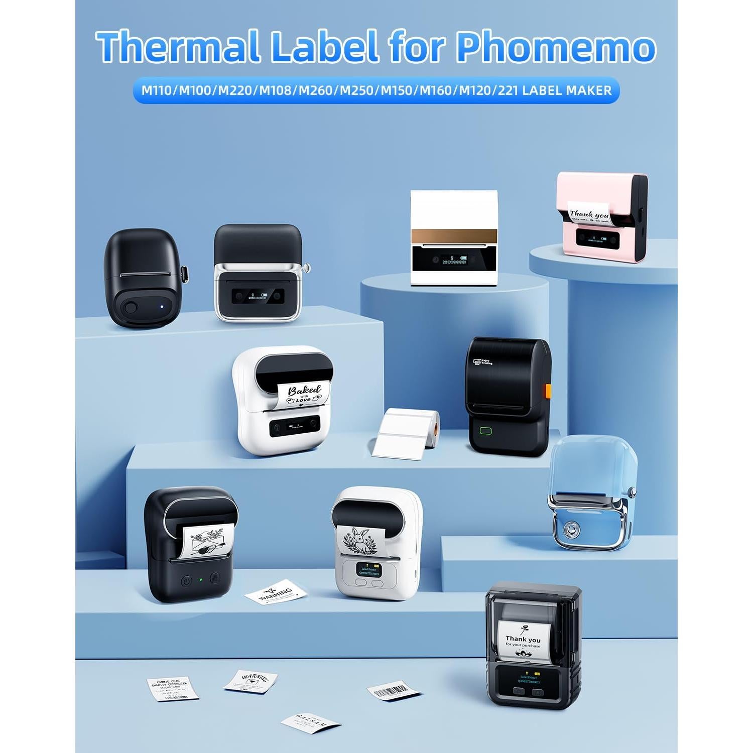 Etiquetas Térmicas Phomemo PM-M110-5080 50x80mm 100 por Rollo