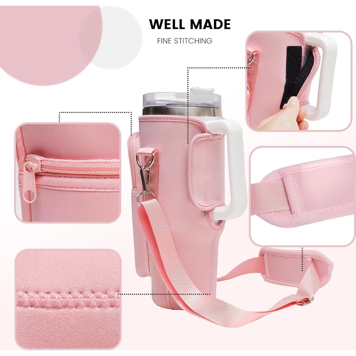 Bolsa Portavasos DCLMALL para Taza Stanley 40 oz Rosa