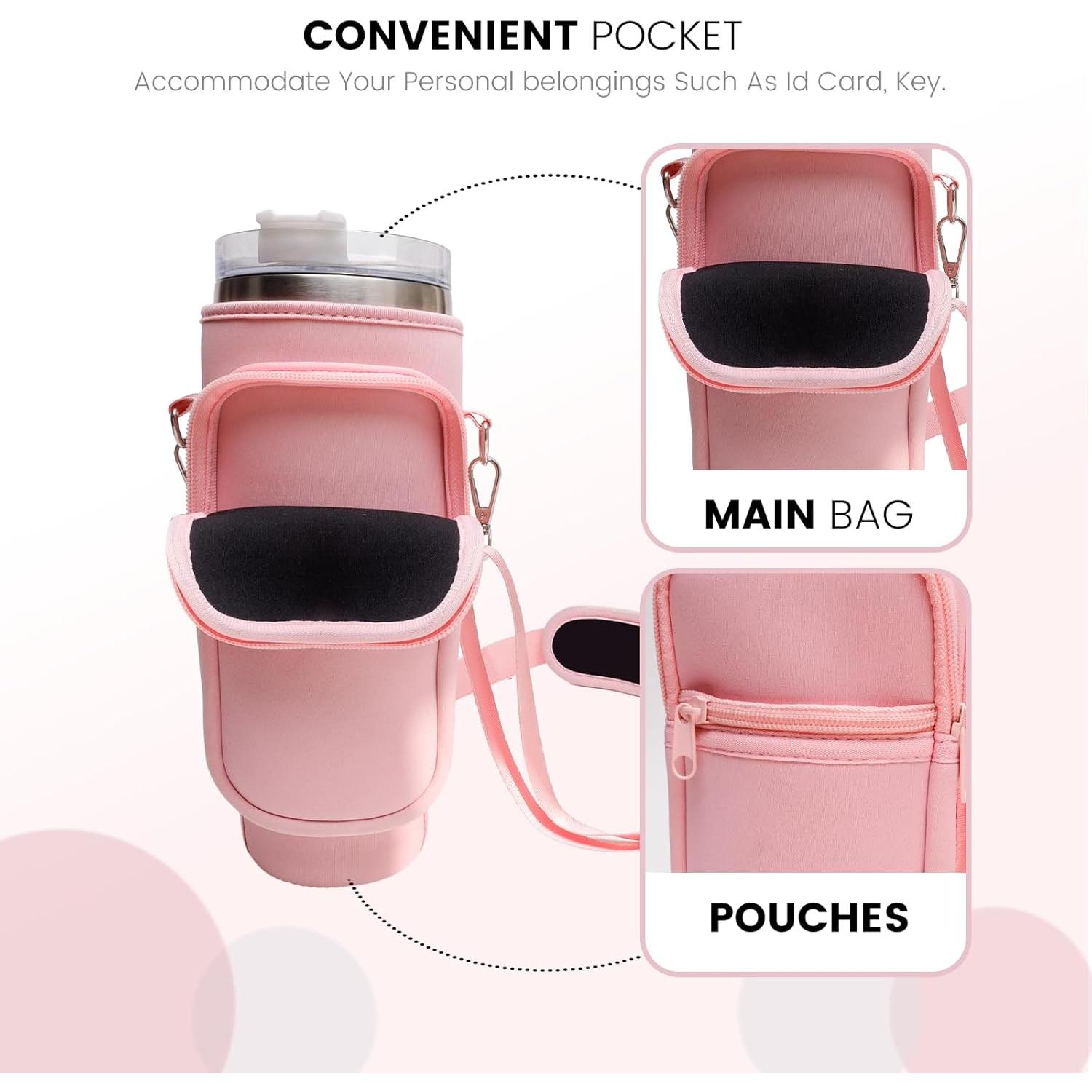 Bolsa Portavasos DCLMALL para Taza Stanley 40 oz Rosa