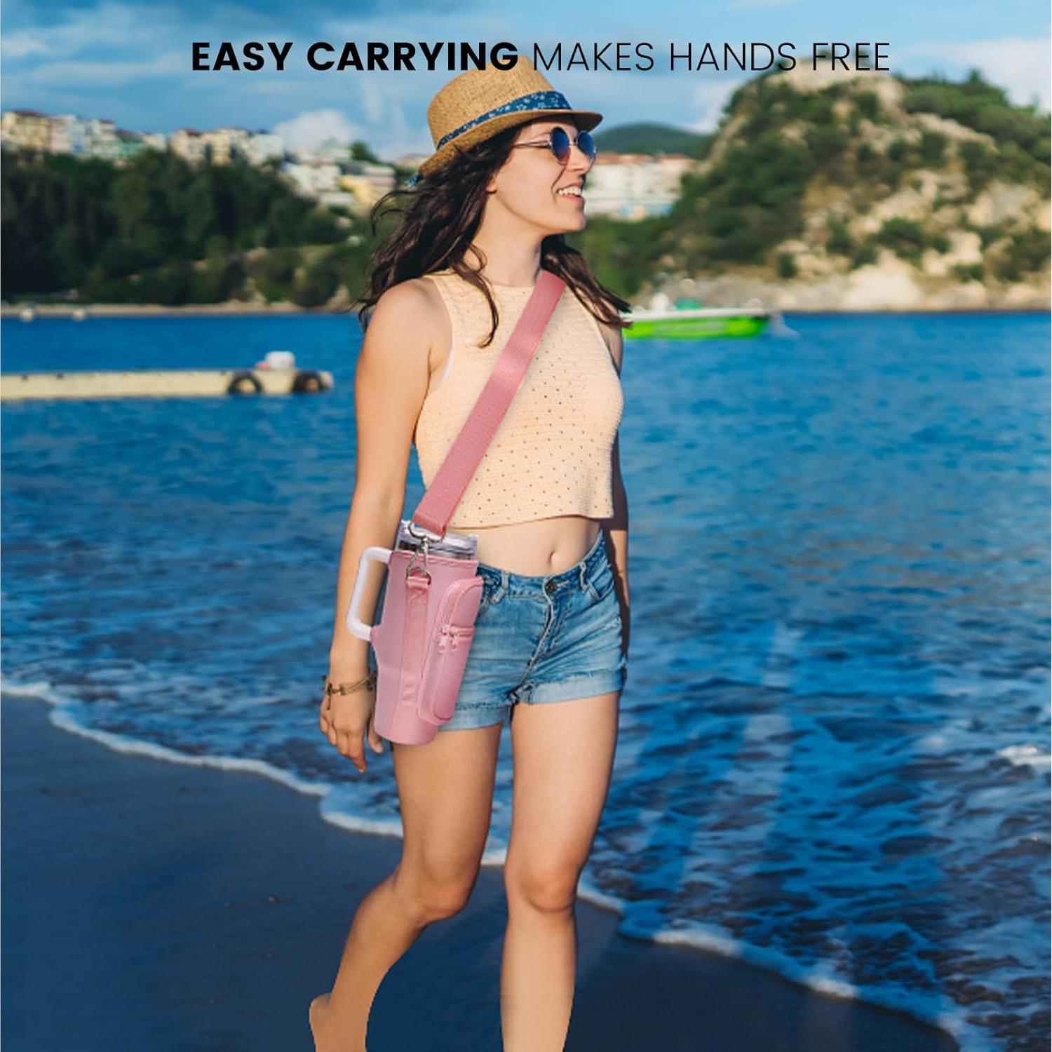 Bolsa Portavasos DCLMALL para Taza Stanley 40 oz Rosa