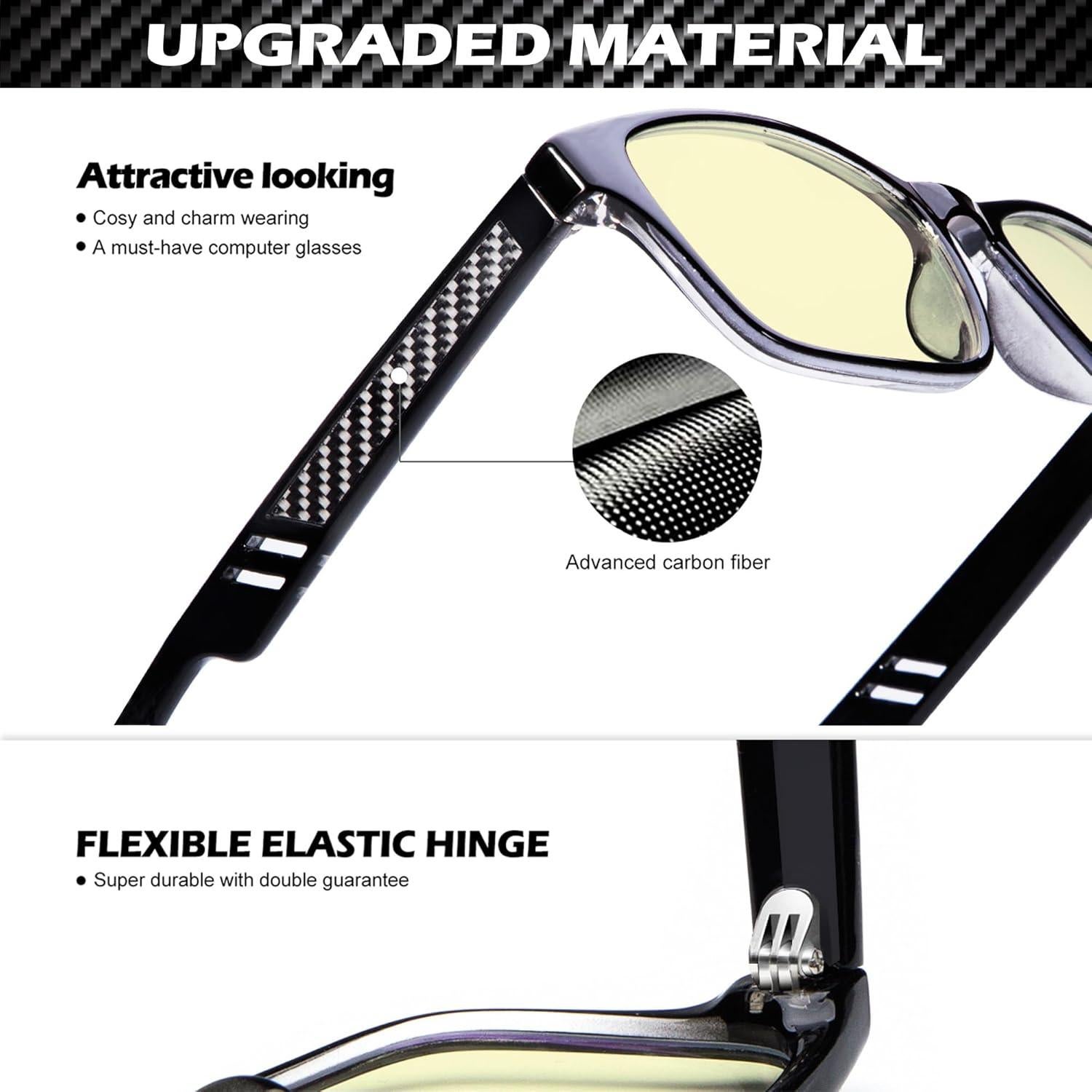 Gafas de Luz Azul ANYLUV 155 - Protección Ocular para Juegos