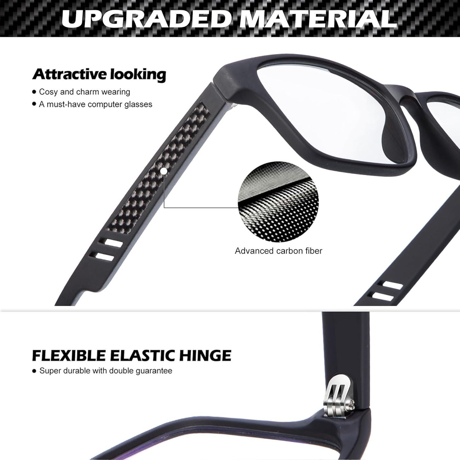 Gafas de Bloqueo de Luz Azul ANYLUV 4579 Unisex Negro Mate