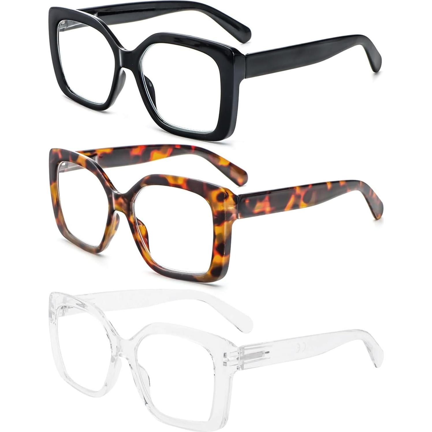 Gafas de Lectura REAVEE 3 Pack Mujeres Anti Luz Azul 2.0x