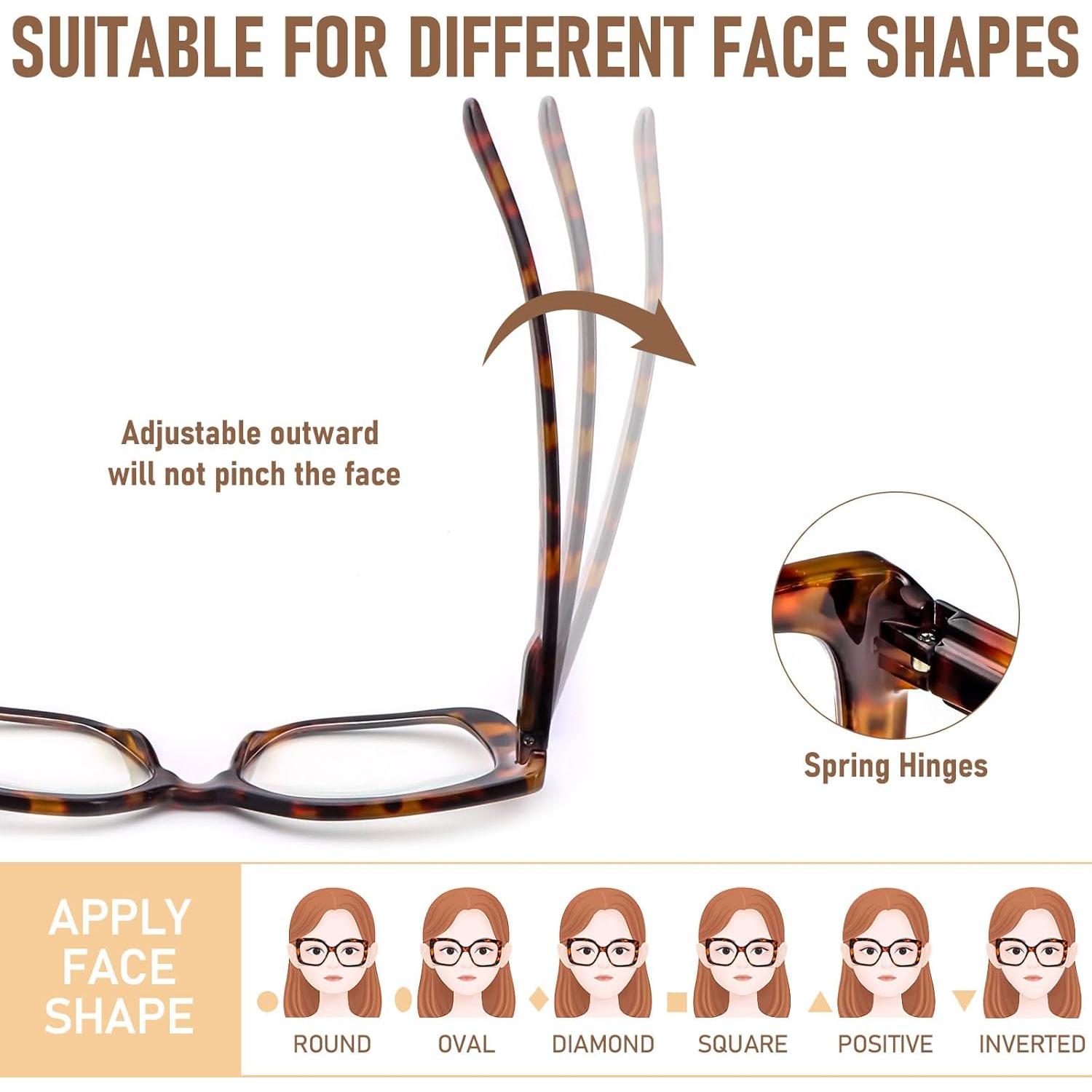 Gafas de Lectura REAVEE 3 Pack Mujeres Anti Luz Azul 2.0x