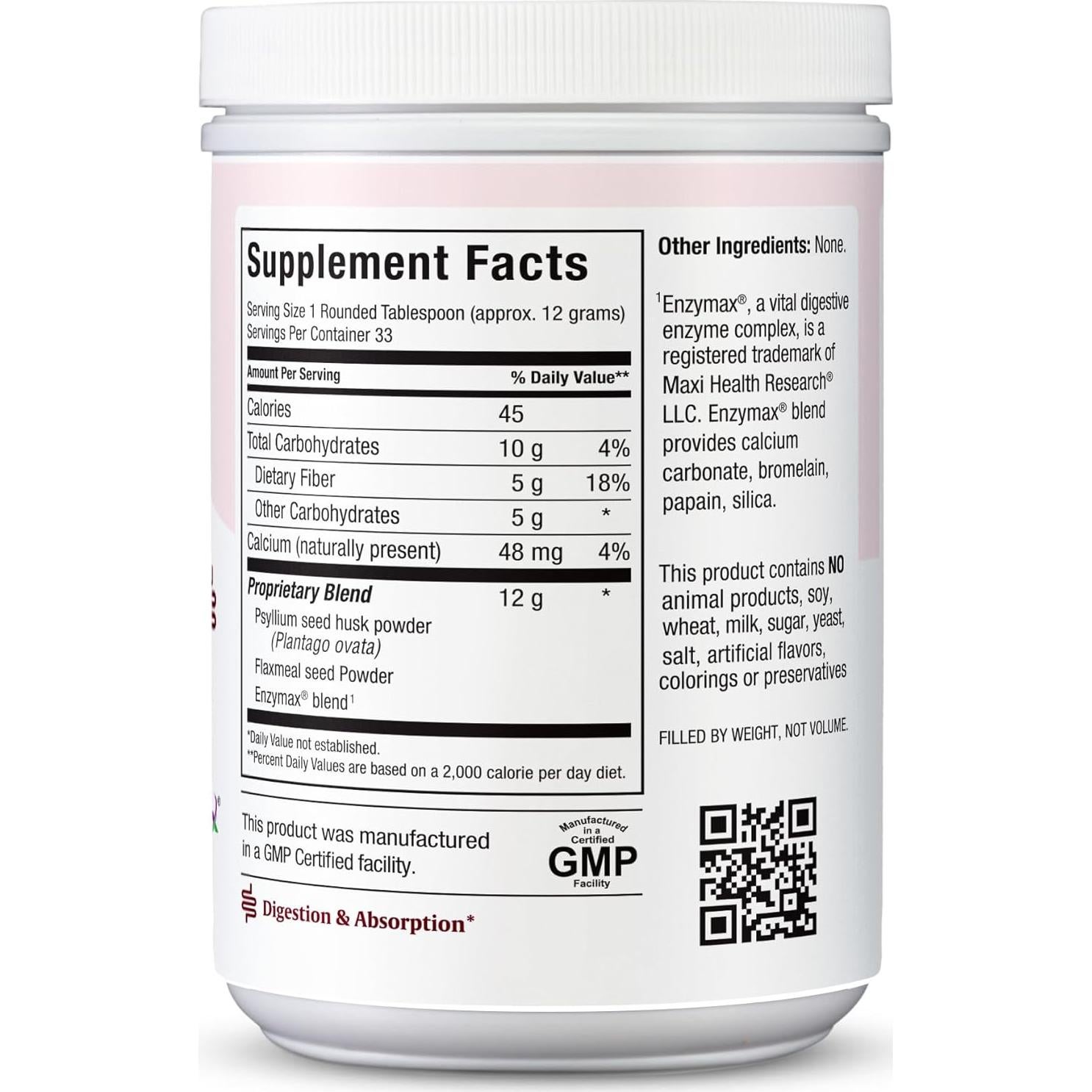 Suplemento de Fibra Fibermax Maxi Health 396g - Laxante Natural