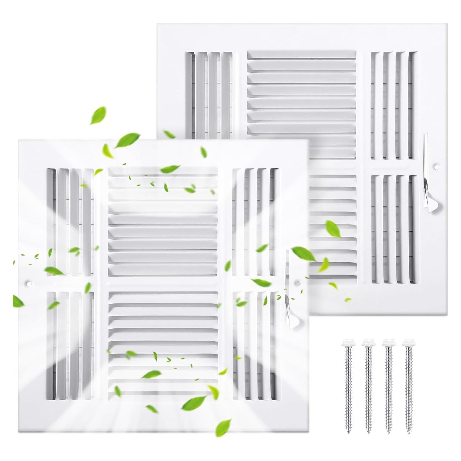 Cubiertas de Ventilación VIHOSE 25.4x25.4 cm 4 Vías Blancas