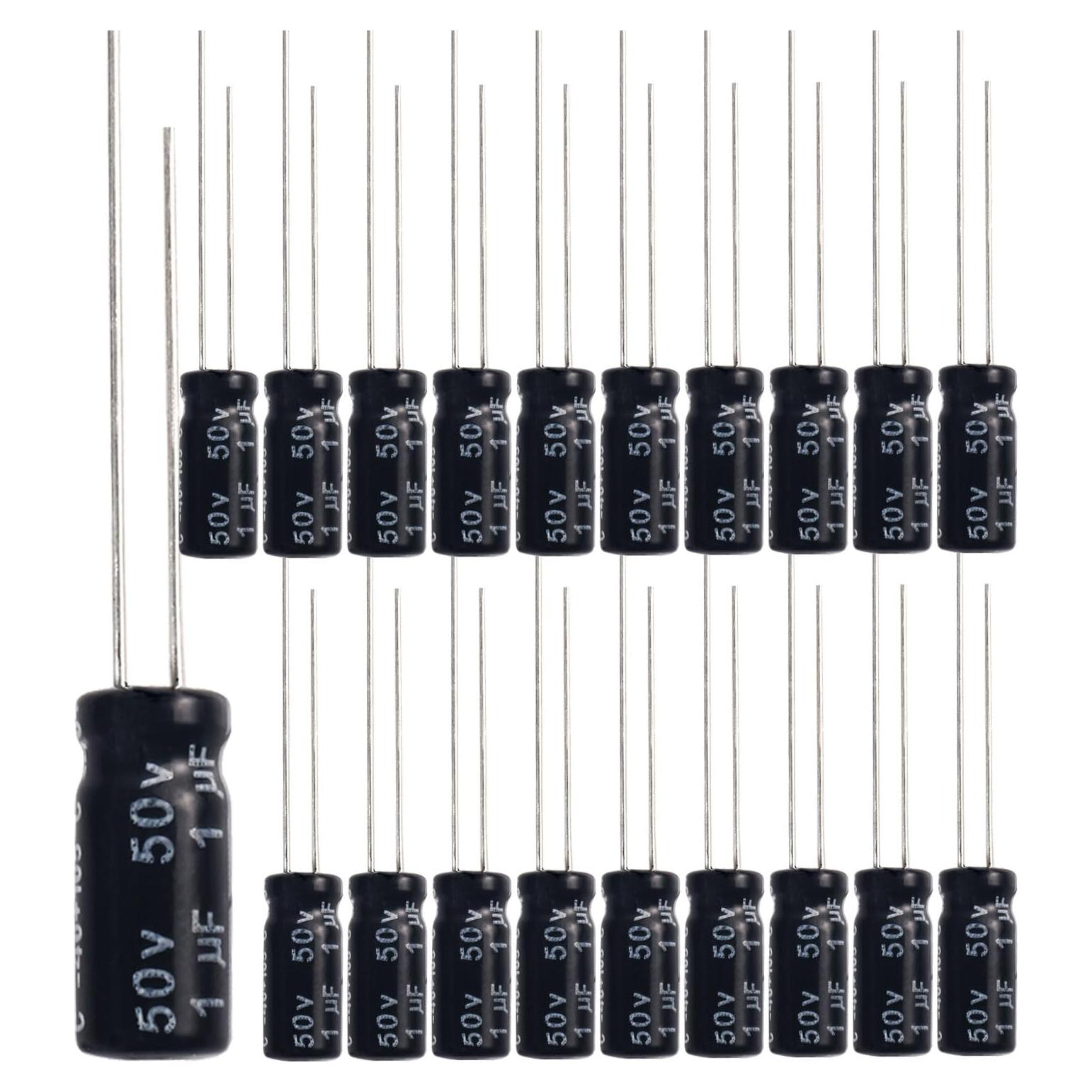 Capacitores Electrolíticos THROZZIK 1uF 50V 5x11mm 20pcs