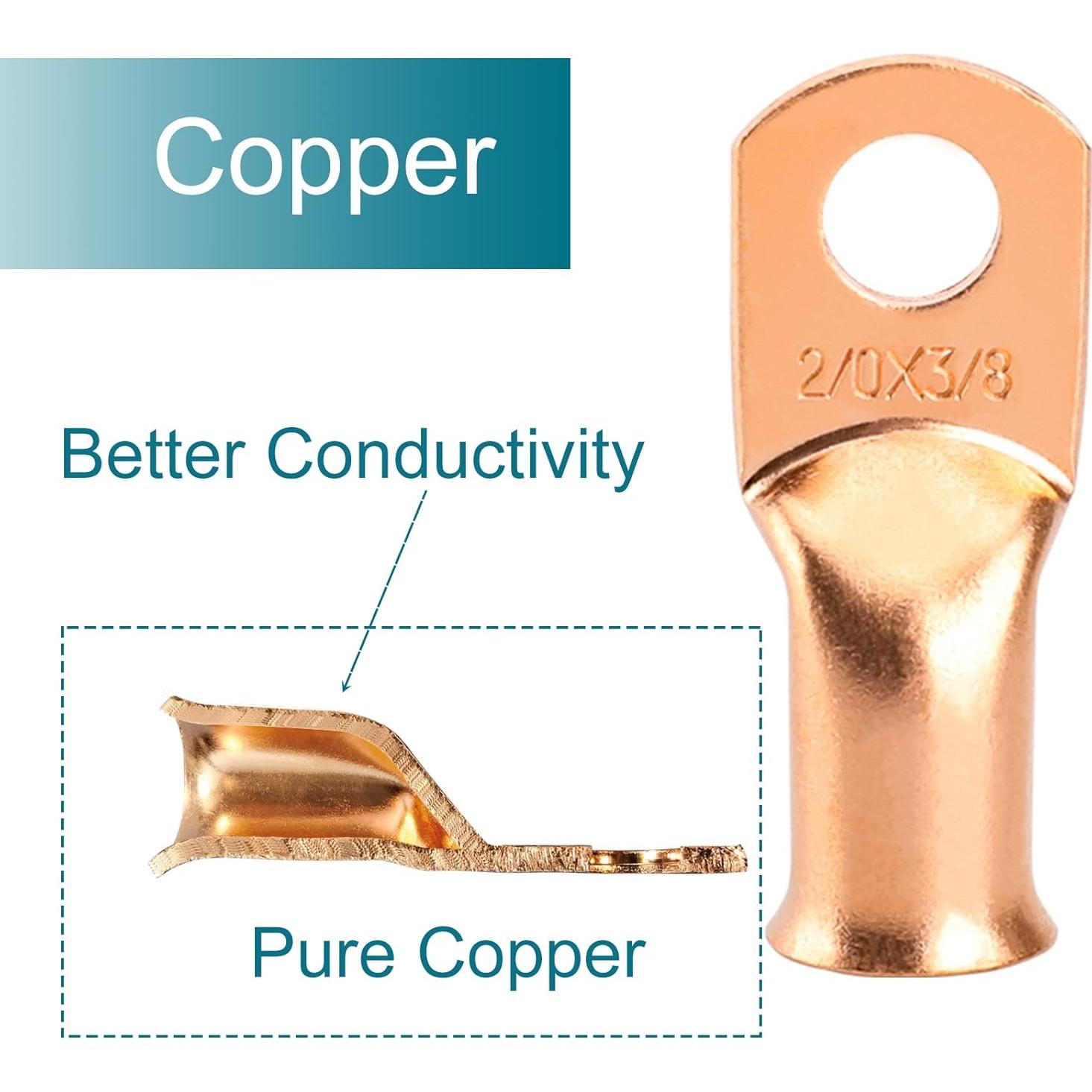 Conectores de terminal de batería SDZONGES 1/0 AWG 8 PCS