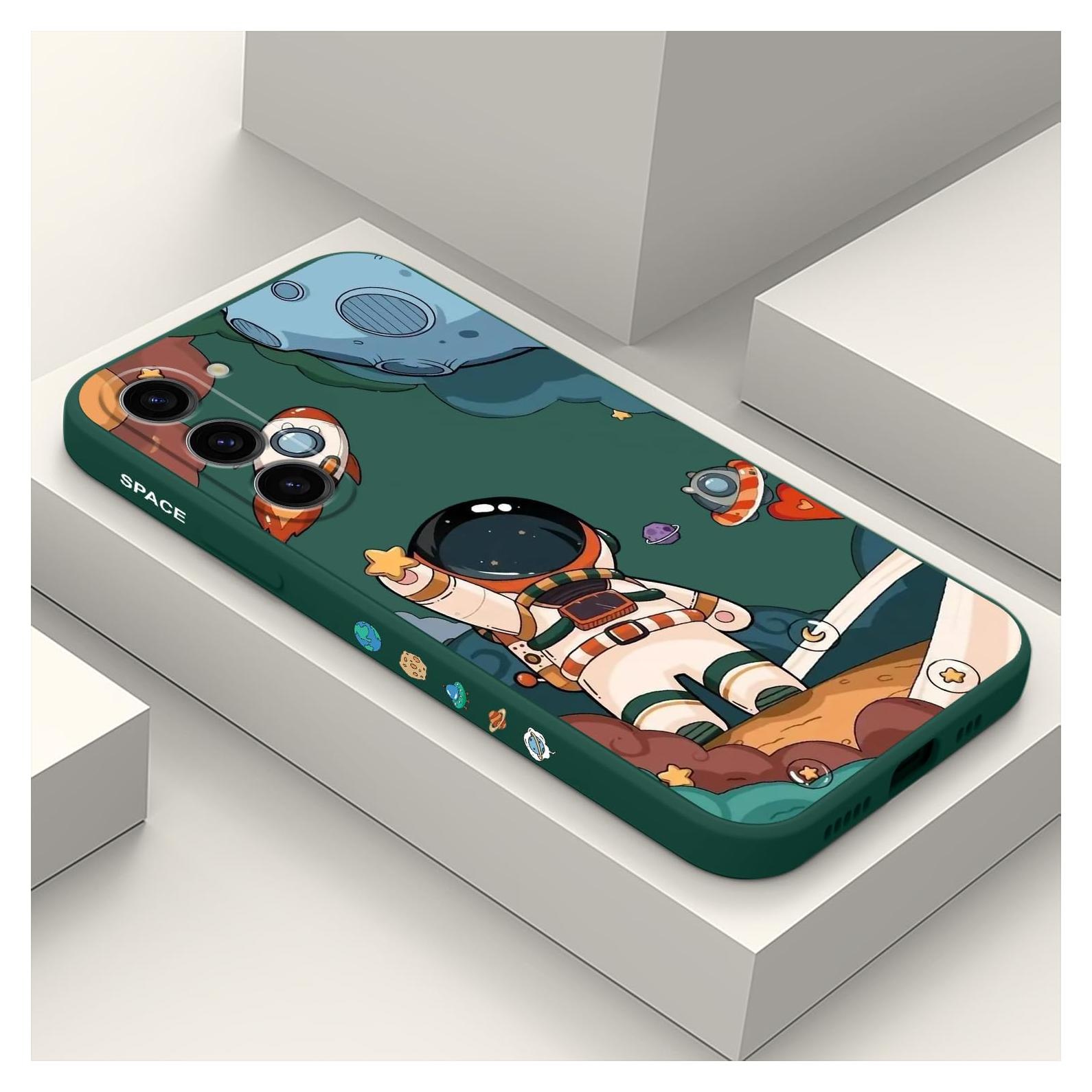 Funda Bumper LEECG para Samsung Galaxy S23 Plus - Astronauta Verde