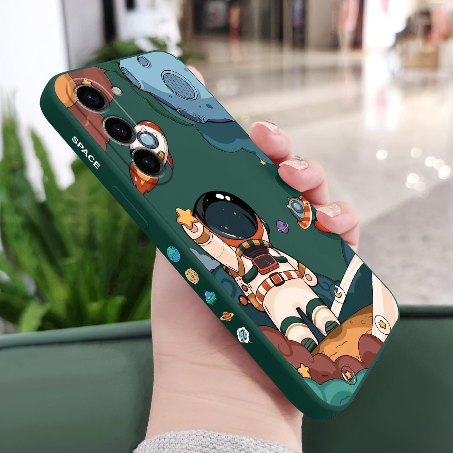 Funda Bumper LEECG para Samsung Galaxy S23 Plus - Astronauta Verde