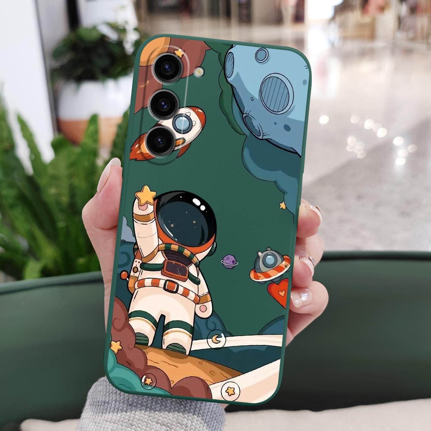 Funda Bumper LEECG para Samsung Galaxy S23 Plus - Astronauta Verde