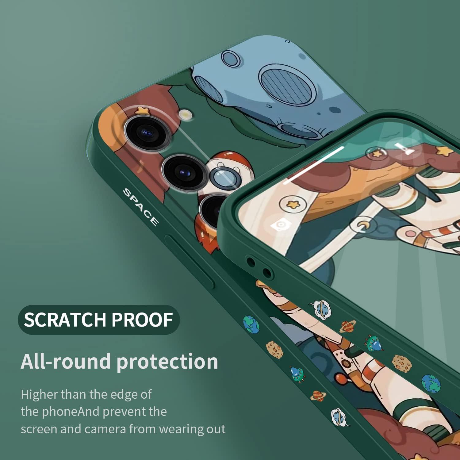 Funda Bumper LEECG para Samsung Galaxy S23 Plus - Astronauta Verde