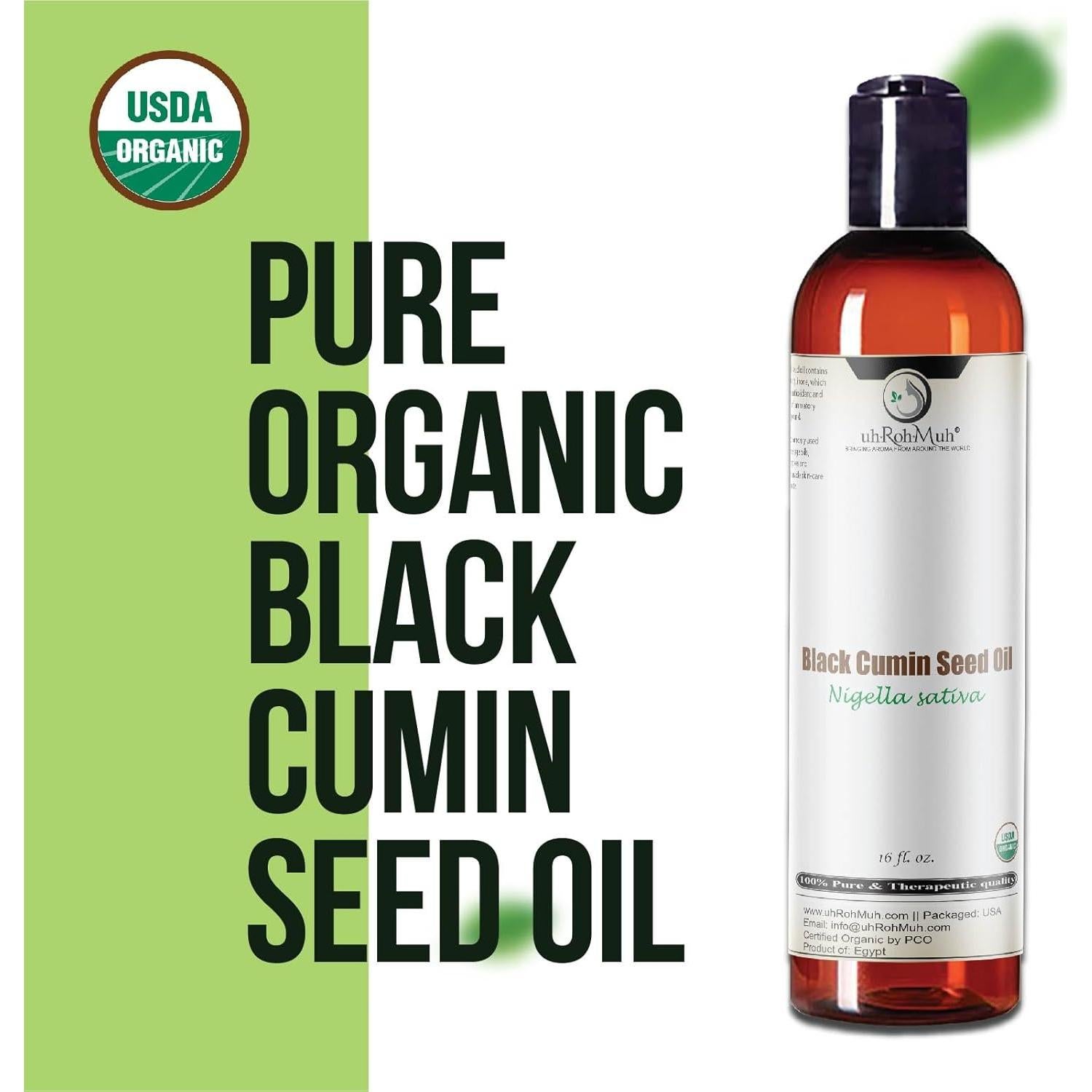 Aceite de Semilla de Comino Negro Orgánico 473 ml - 3% Timoquinona