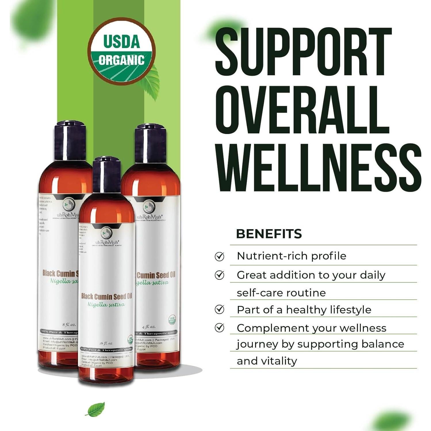 Aceite de Semilla de Comino Negro Orgánico 473 ml - 3% Timoquinona