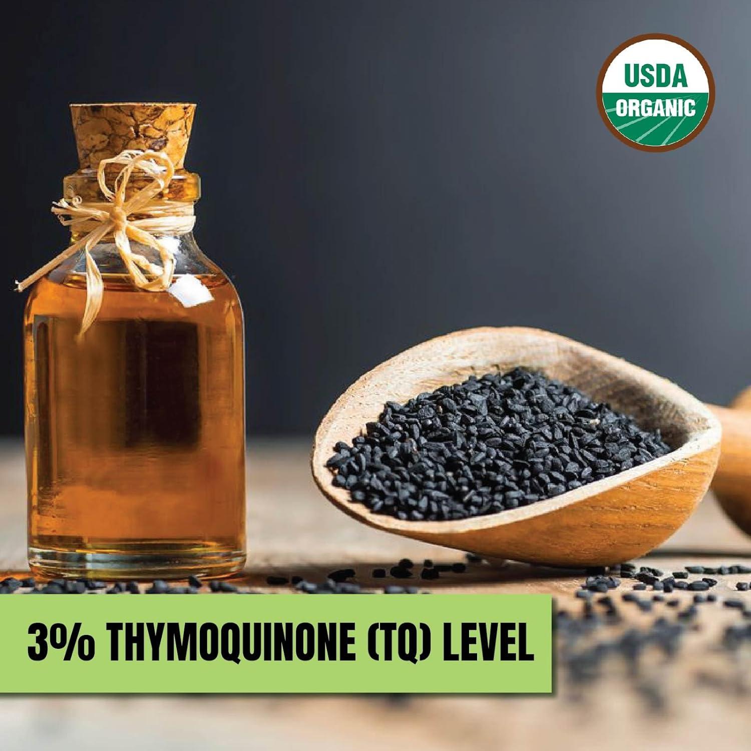 Aceite de Semilla de Comino Negro Orgánico 473 ml - 3% Timoquinona