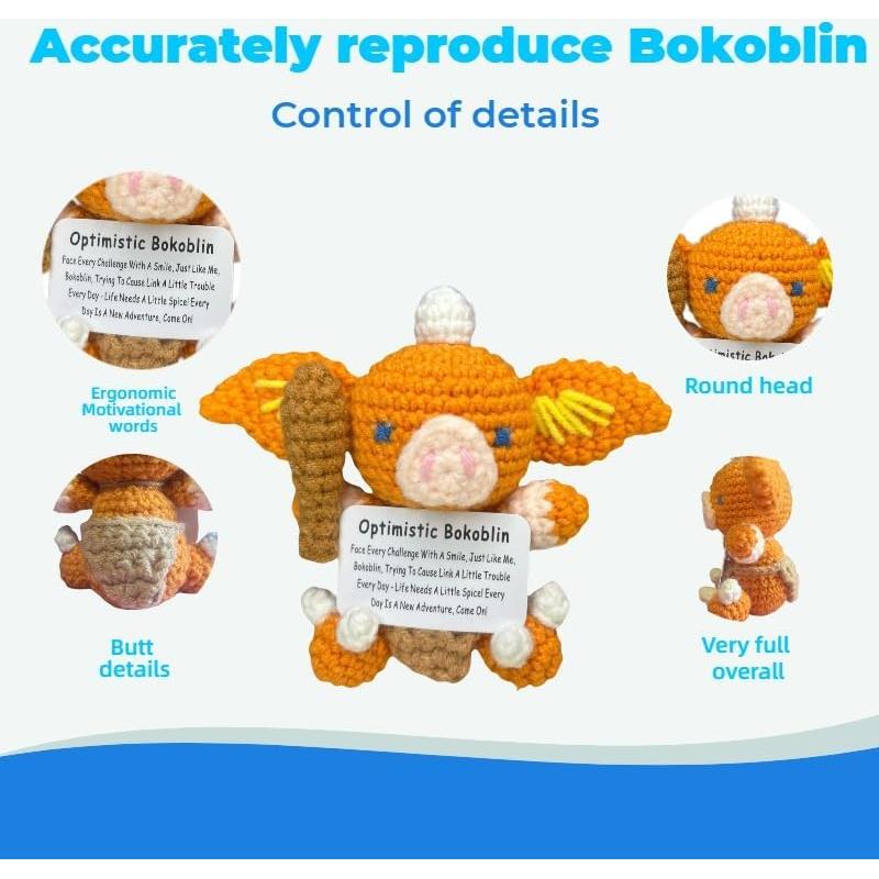 Figura de Crochet Bokoblin Hecha a Mano - Alivio de Estrés
