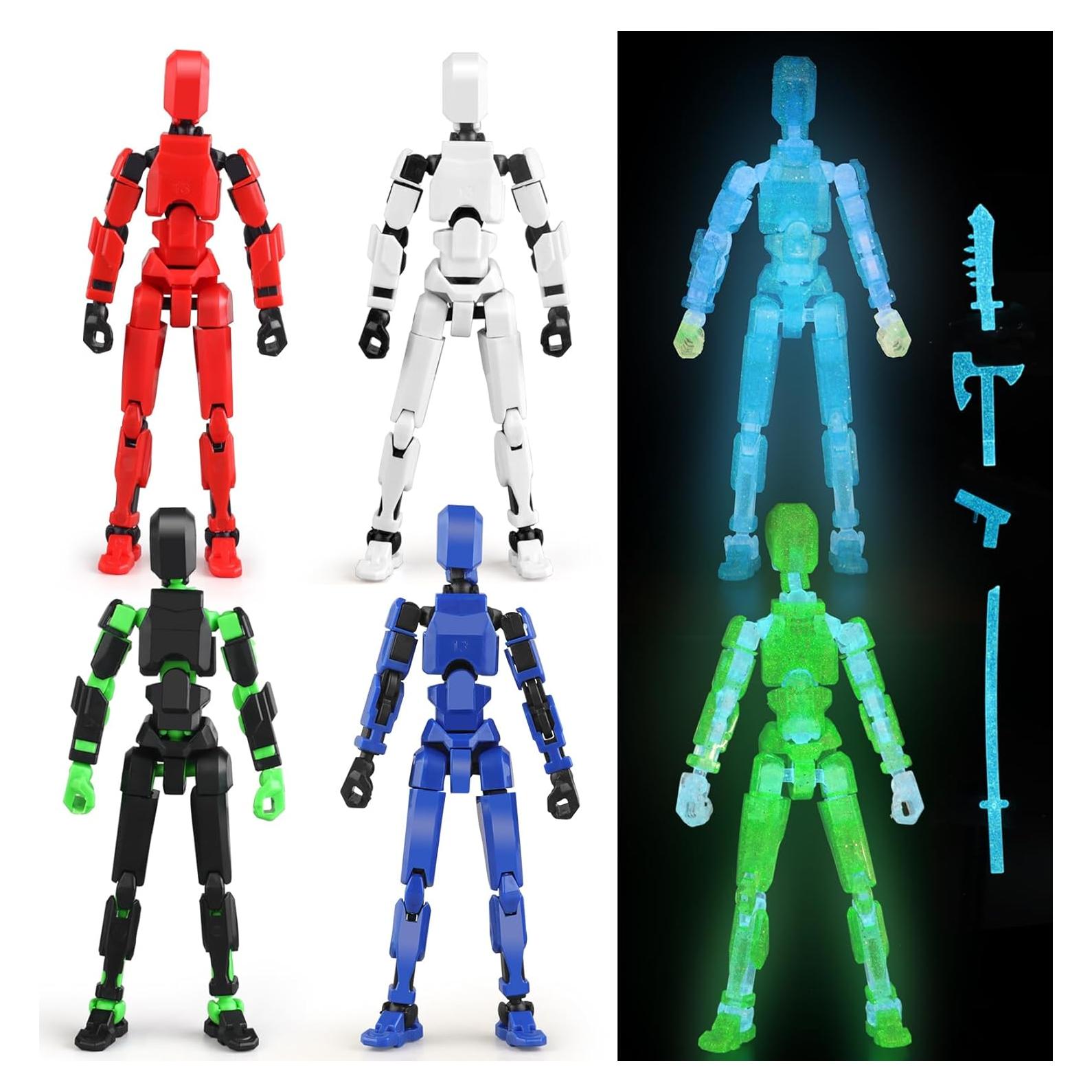 Conjunto de 6 Figuras de Acción T13 Bozobo Brillan en la Oscuridad