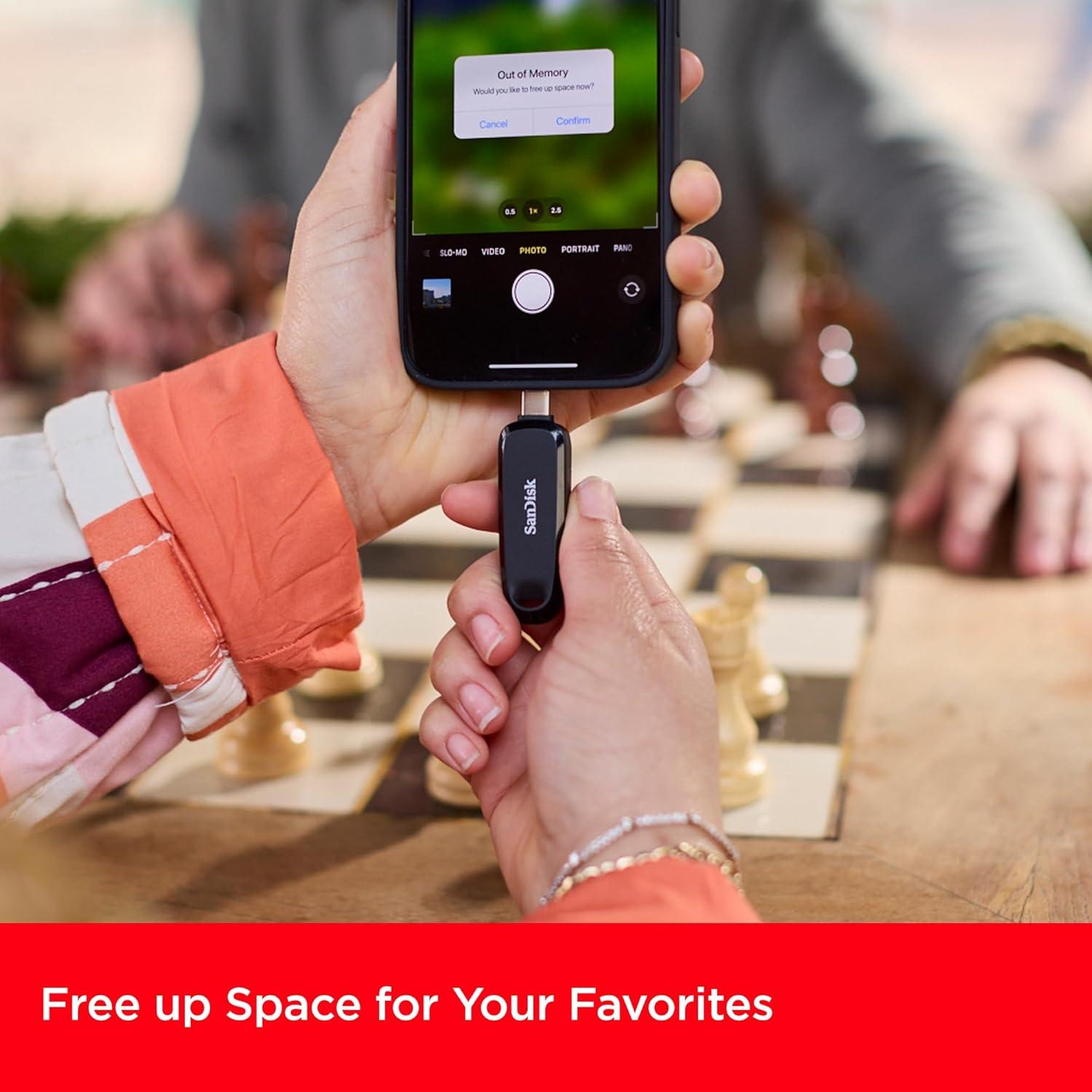 SanDisk 128GB Unidad USB 2-en-1 Tipo-C y Tipo-A