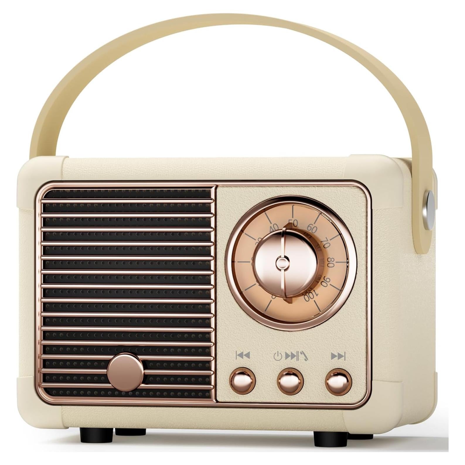 Altavoz Portátil Retro Caulikine HM11 Beige Bluetooth 5.0