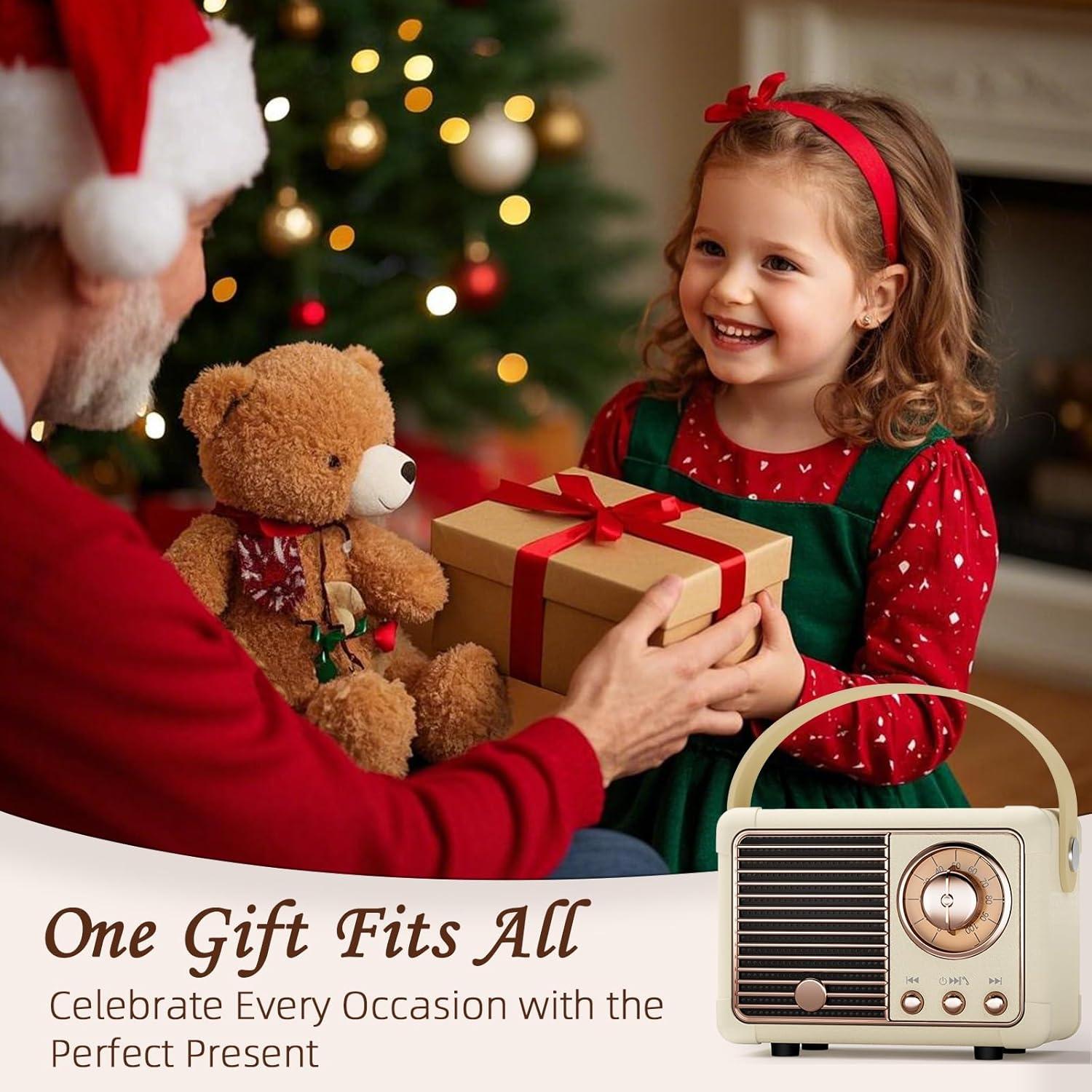 Altavoz Portátil Retro Caulikine HM11 Beige Bluetooth 5.0