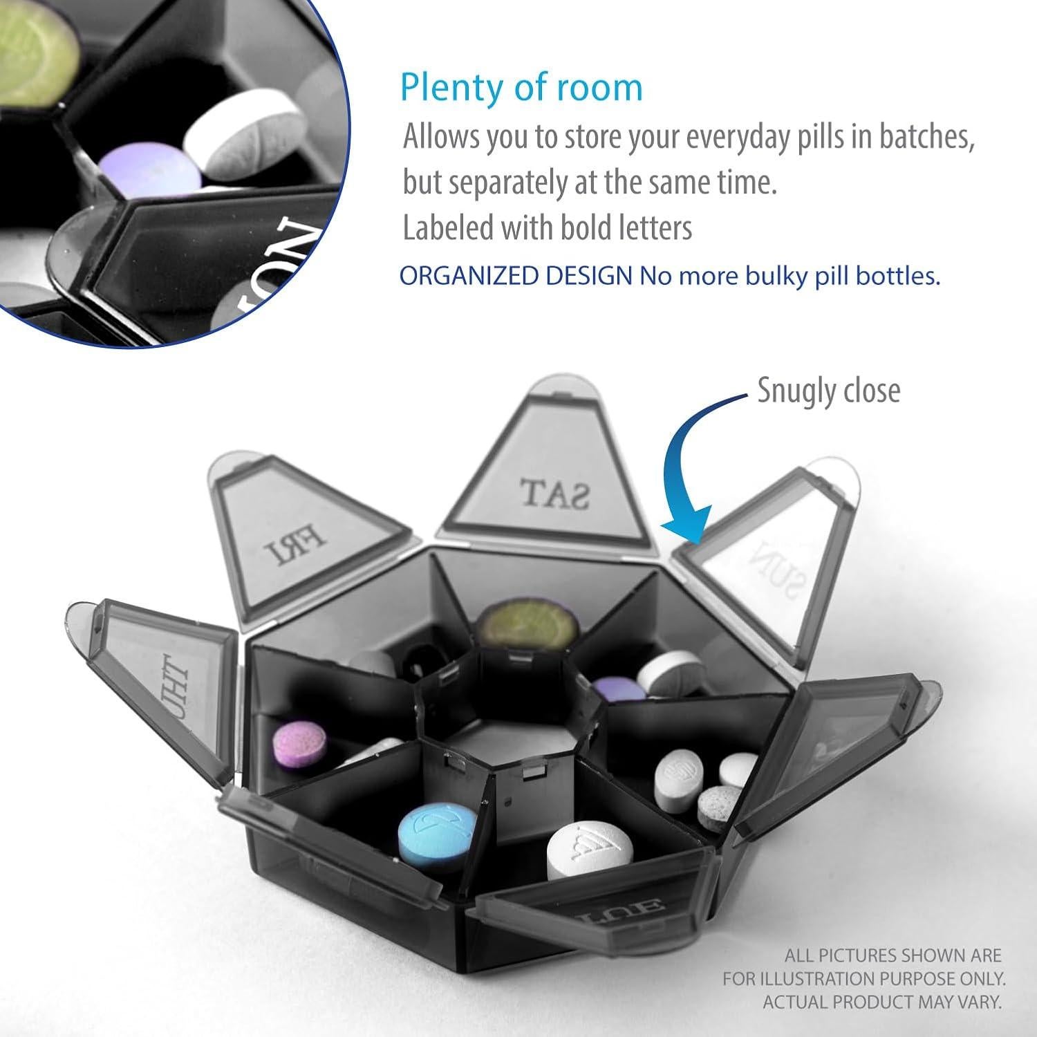 Organizador Semanal de Pastillas Deke Home Compacto 7 Días