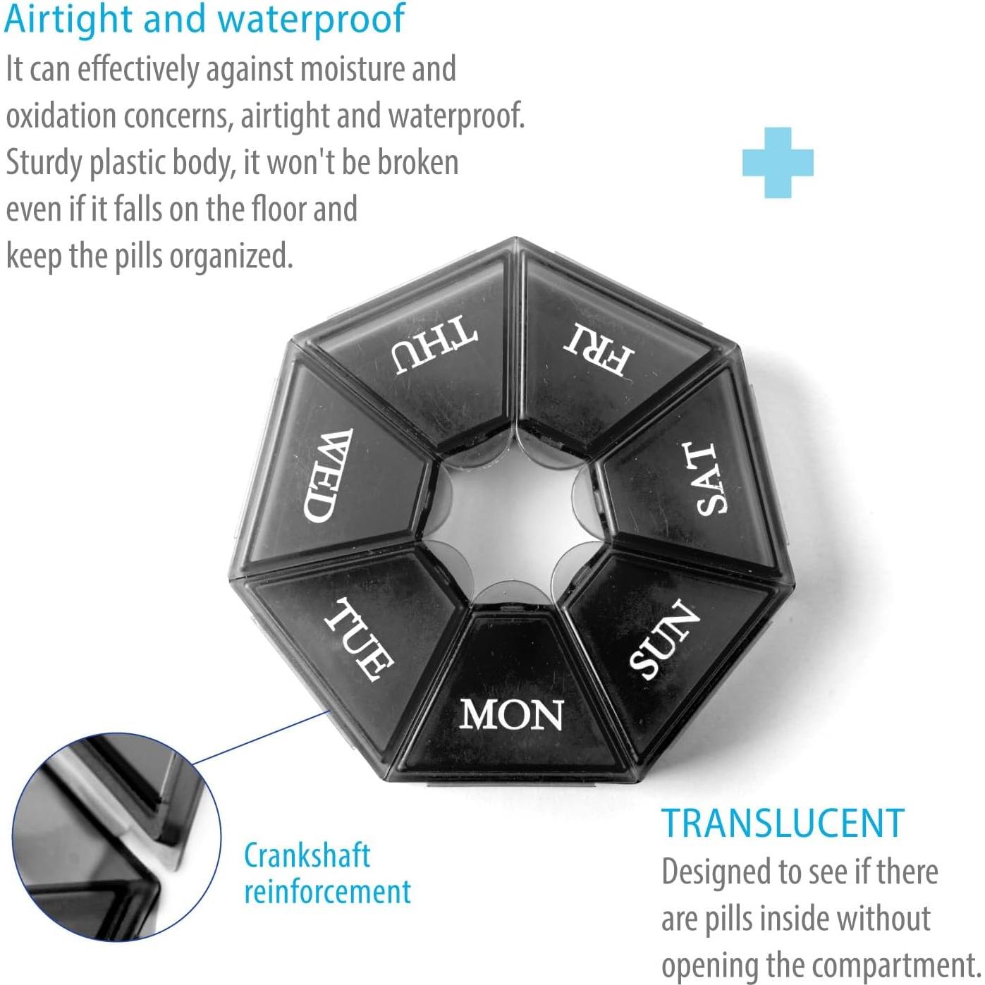 Organizador Semanal de Pastillas Deke Home Compacto 7 Días