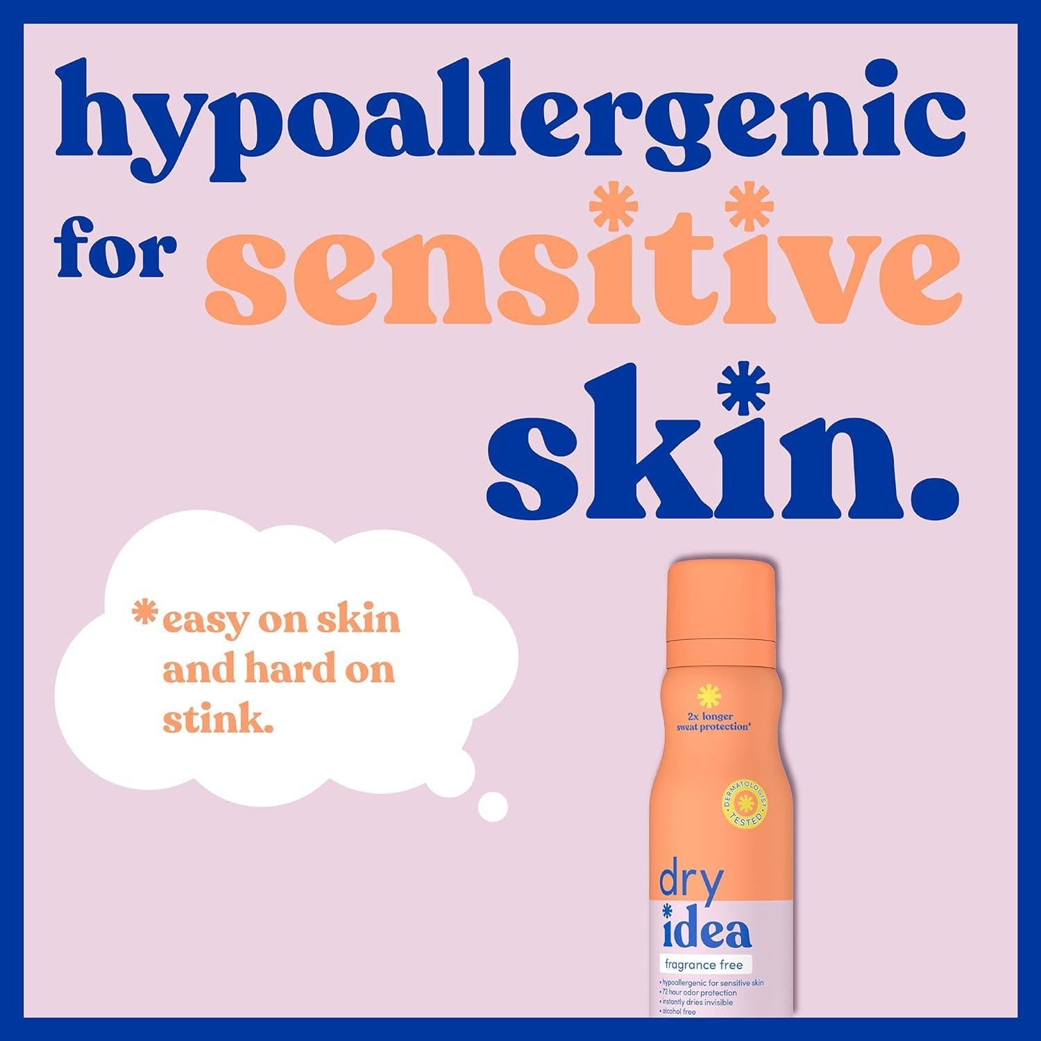 Desodorante Antitranspirante Hipoalergénico Dry Idea 107g x3