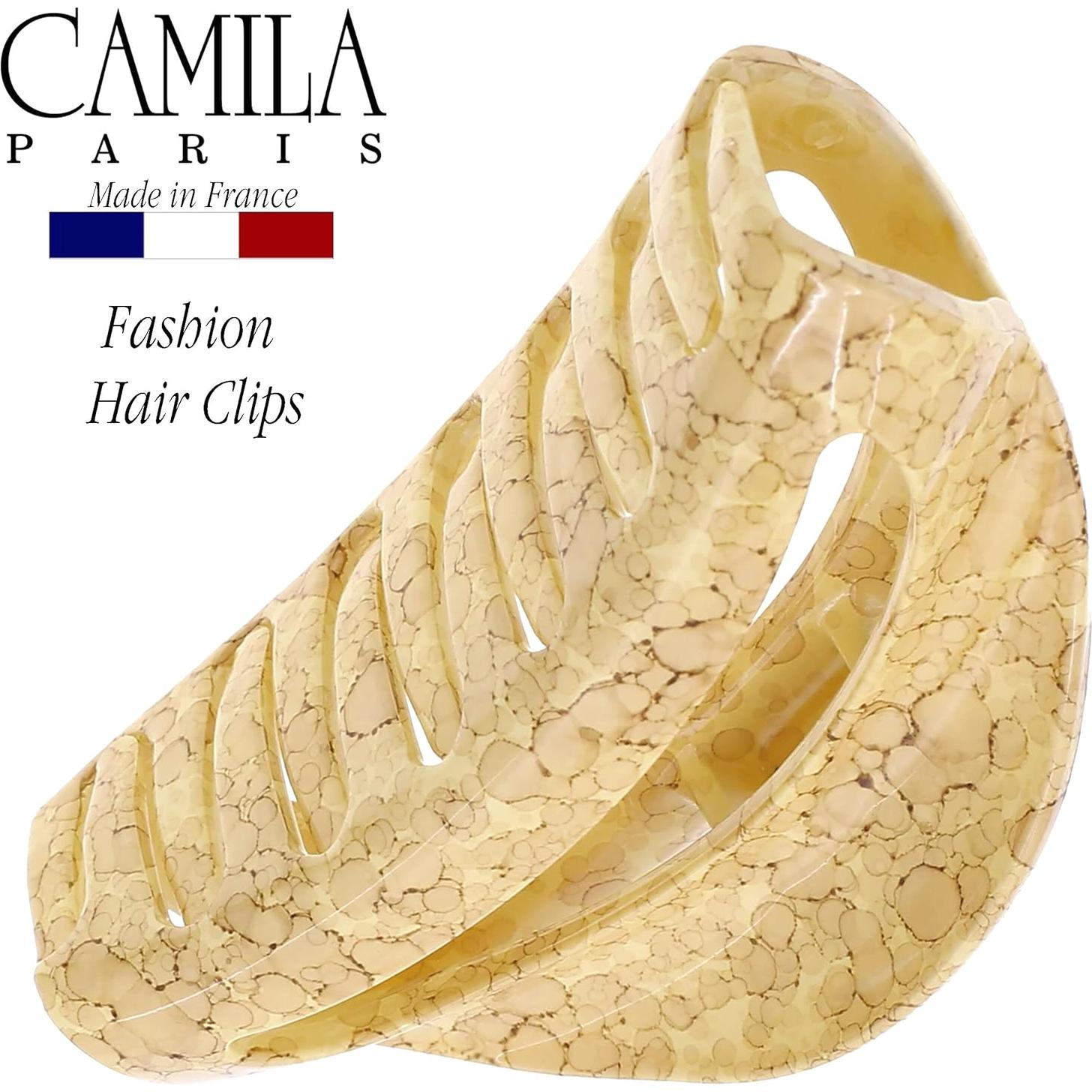 Clip de Pelo Grande Camila Paris CP3192 Beige para Cabello Grueso