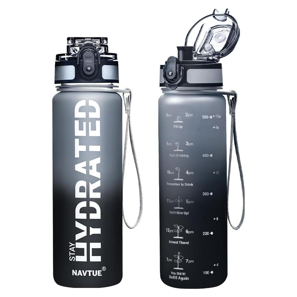 Botella de Agua Reutilizable NAVTUE 500ml Boca Ancha a Prueba de Fugas
