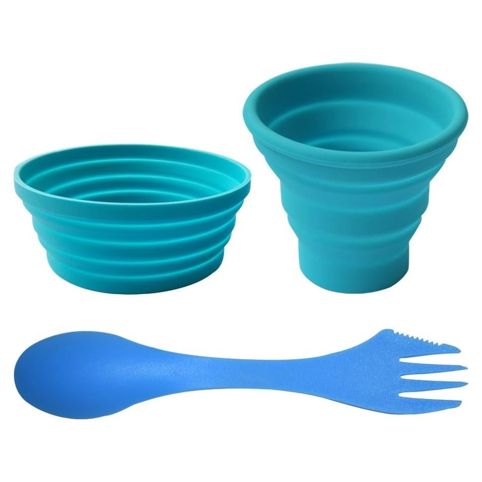 Juego de Tazas y Cuencos Colapsables Ecoart - 3 Piezas