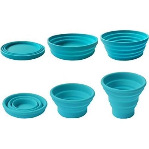 Juego de Tazas y Cuencos Colapsables Ecoart - 3 Piezas