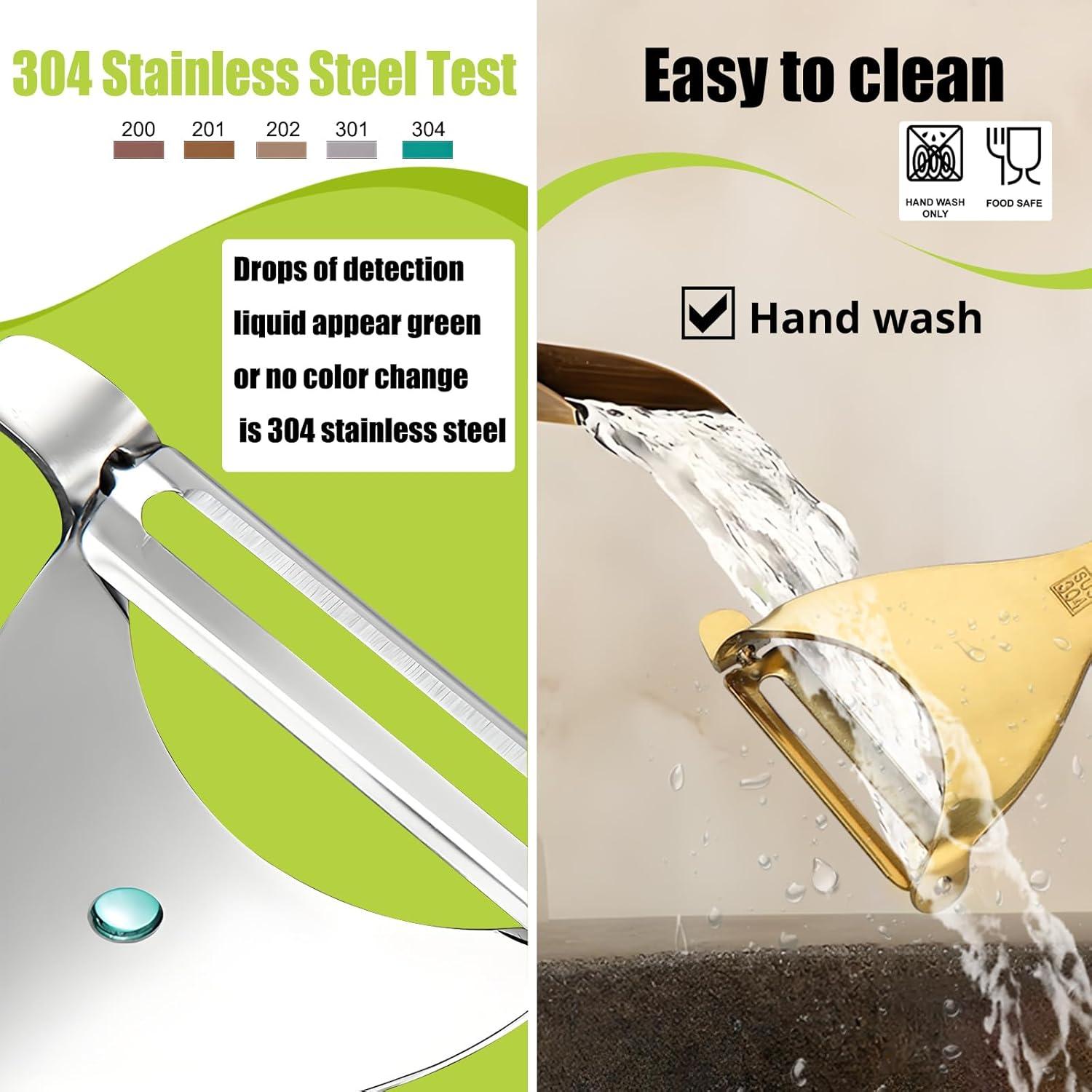 Set de Peladores de Verduras WELLSUIT, Acero Inoxidable, 2 Piezas