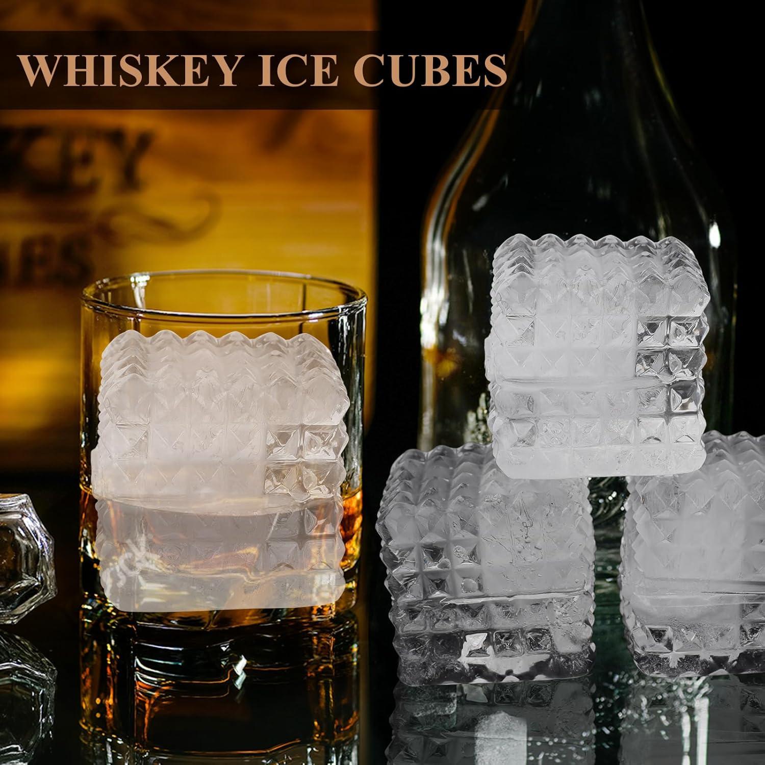 Molde de Cubos de Hielo Aibirui 2 Pulgadas con Tapa - Silicona