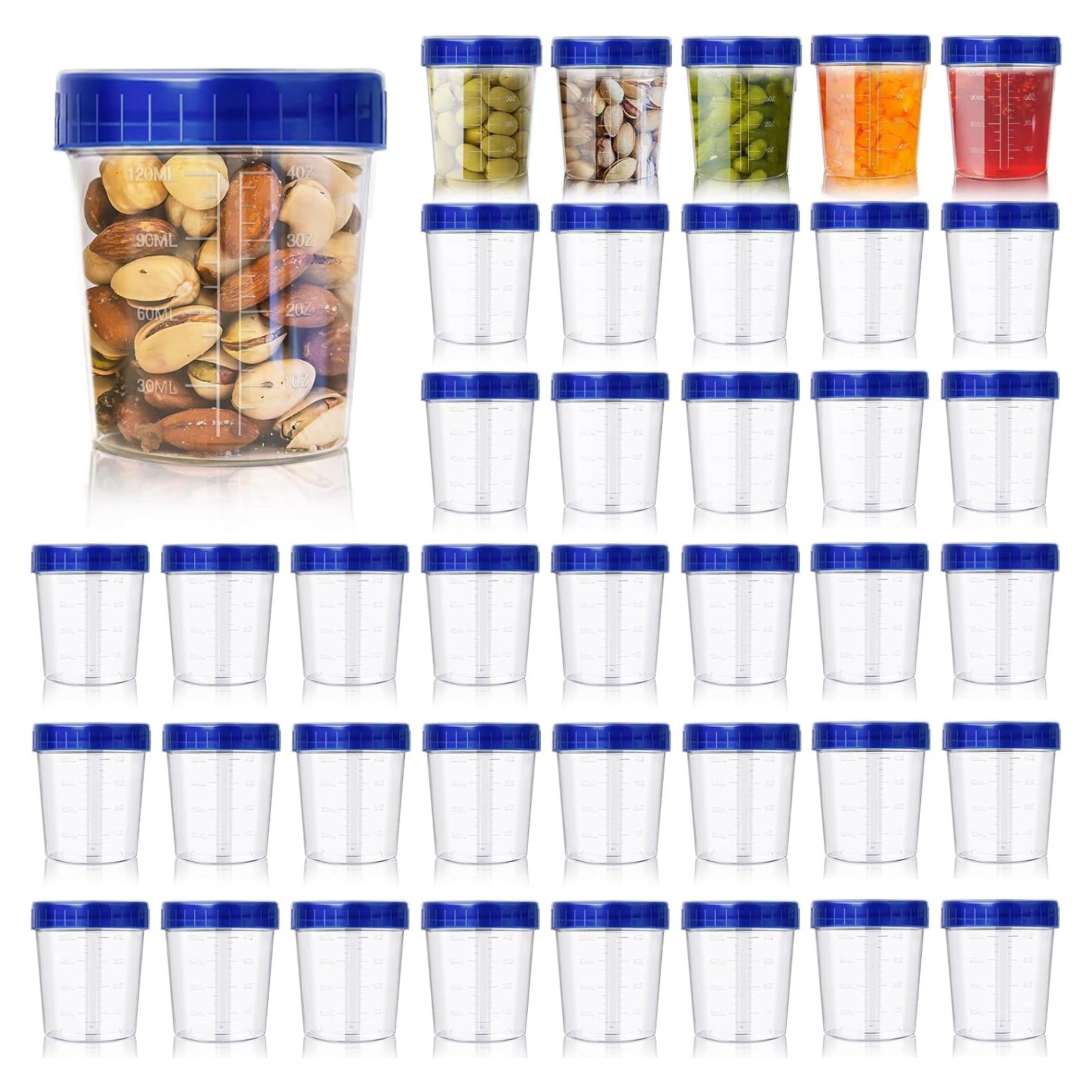 Paquete de 40 Contenedores Rectangulares 4oz Qyyiguf con Tapa