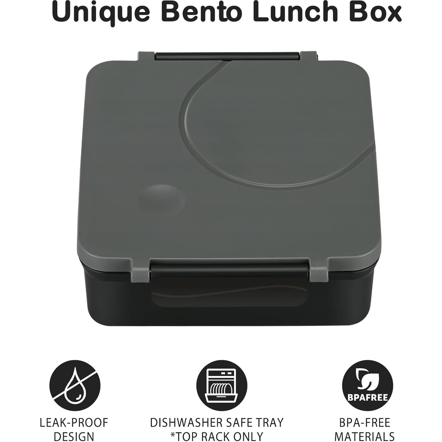 Juego de Almuerzo Bento Howeemo con Termo 1600ml y 4 Compartimentos