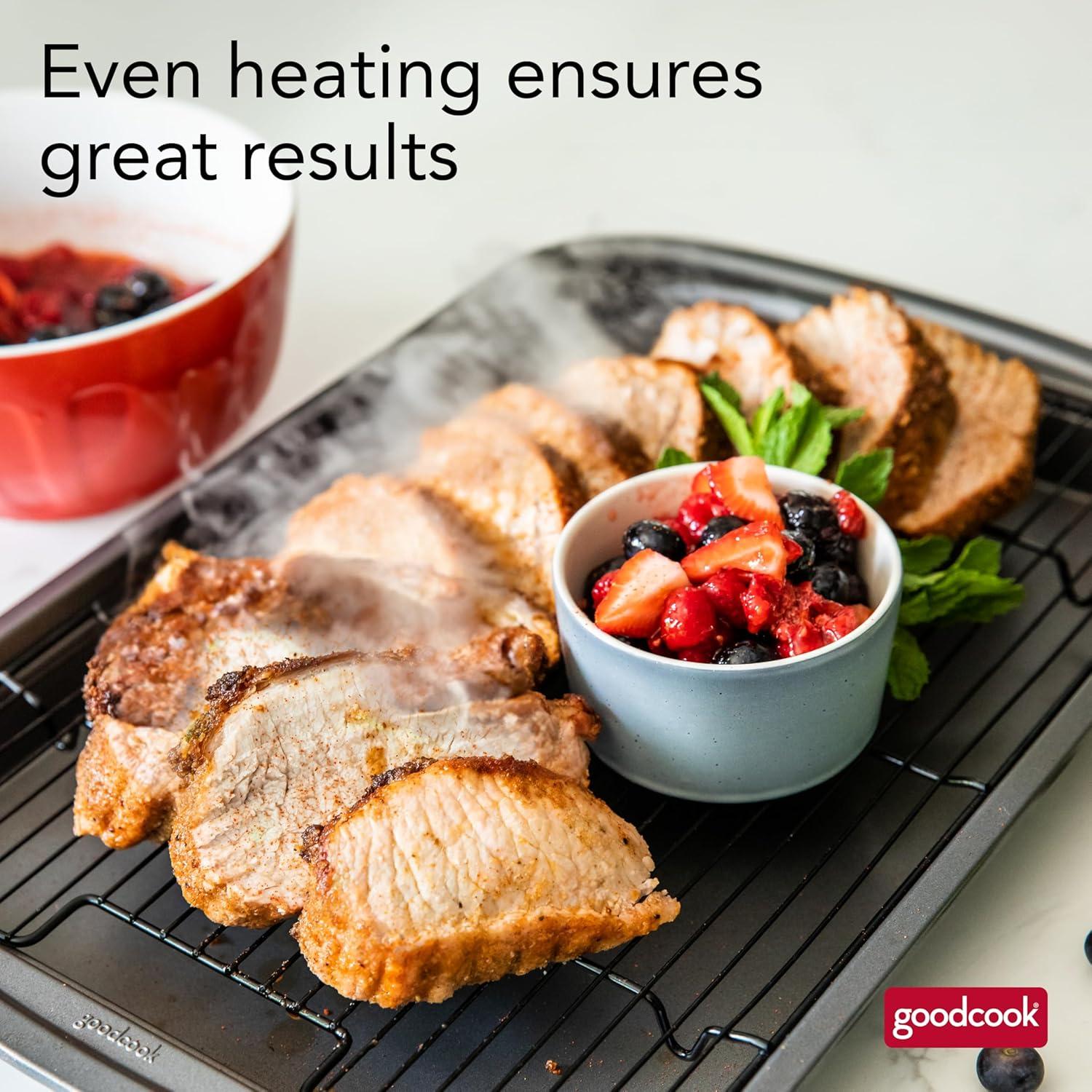 GoodCook Sartén para Hornear 38x27 cm Antiadherente Acero Carbono