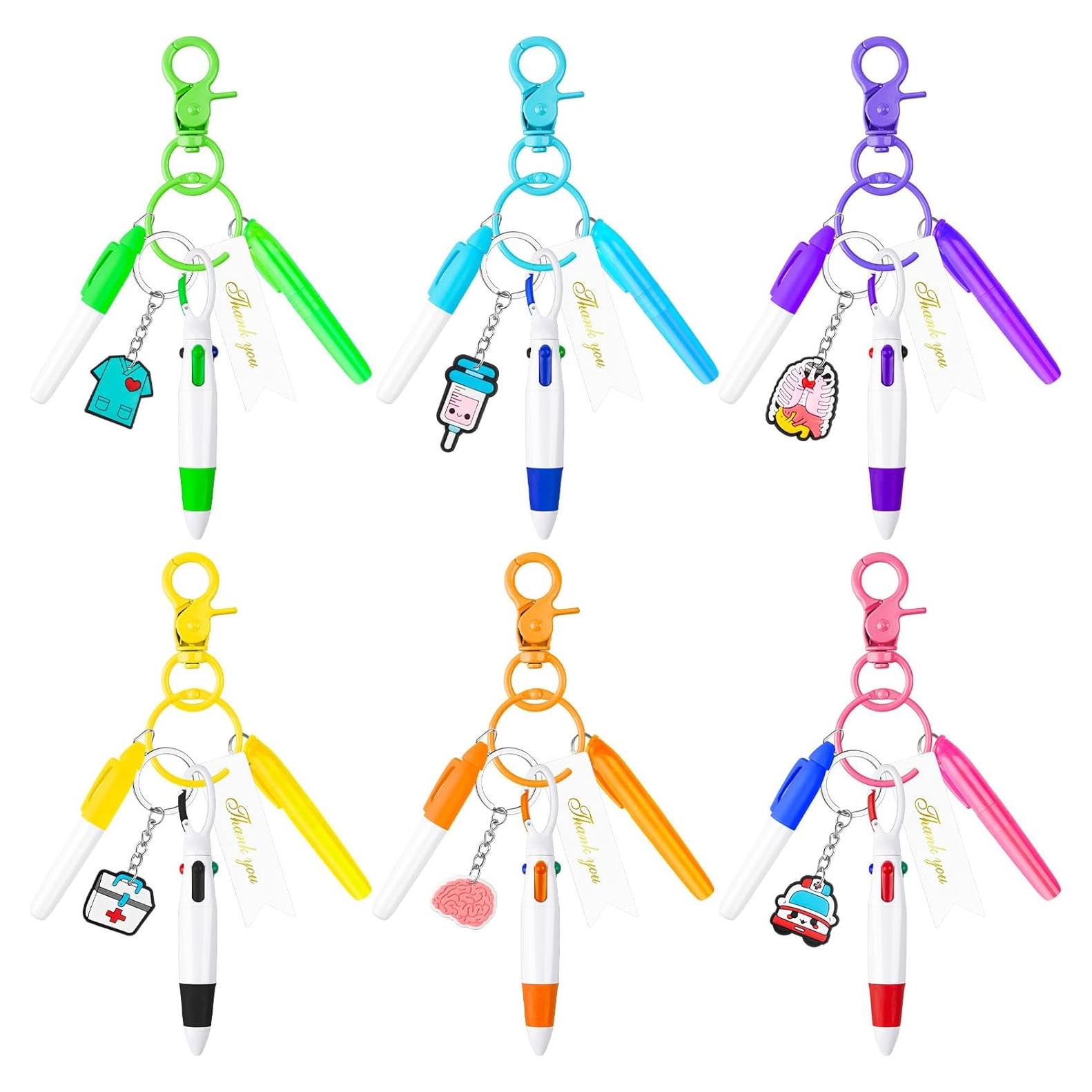 Set de 6 Bolígrafos y Llavero de Enfermería Demonwer