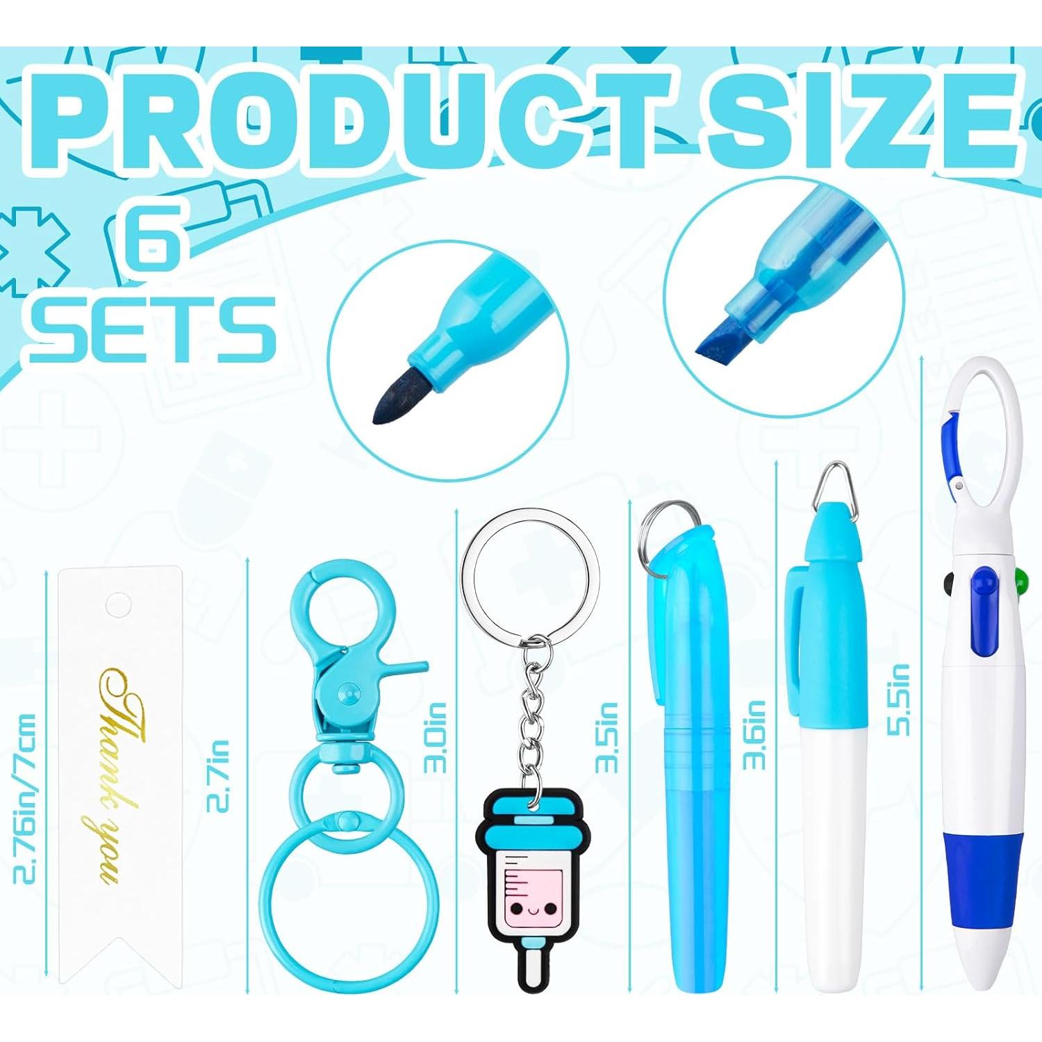 Set de 6 Bolígrafos y Llavero de Enfermería Demonwer