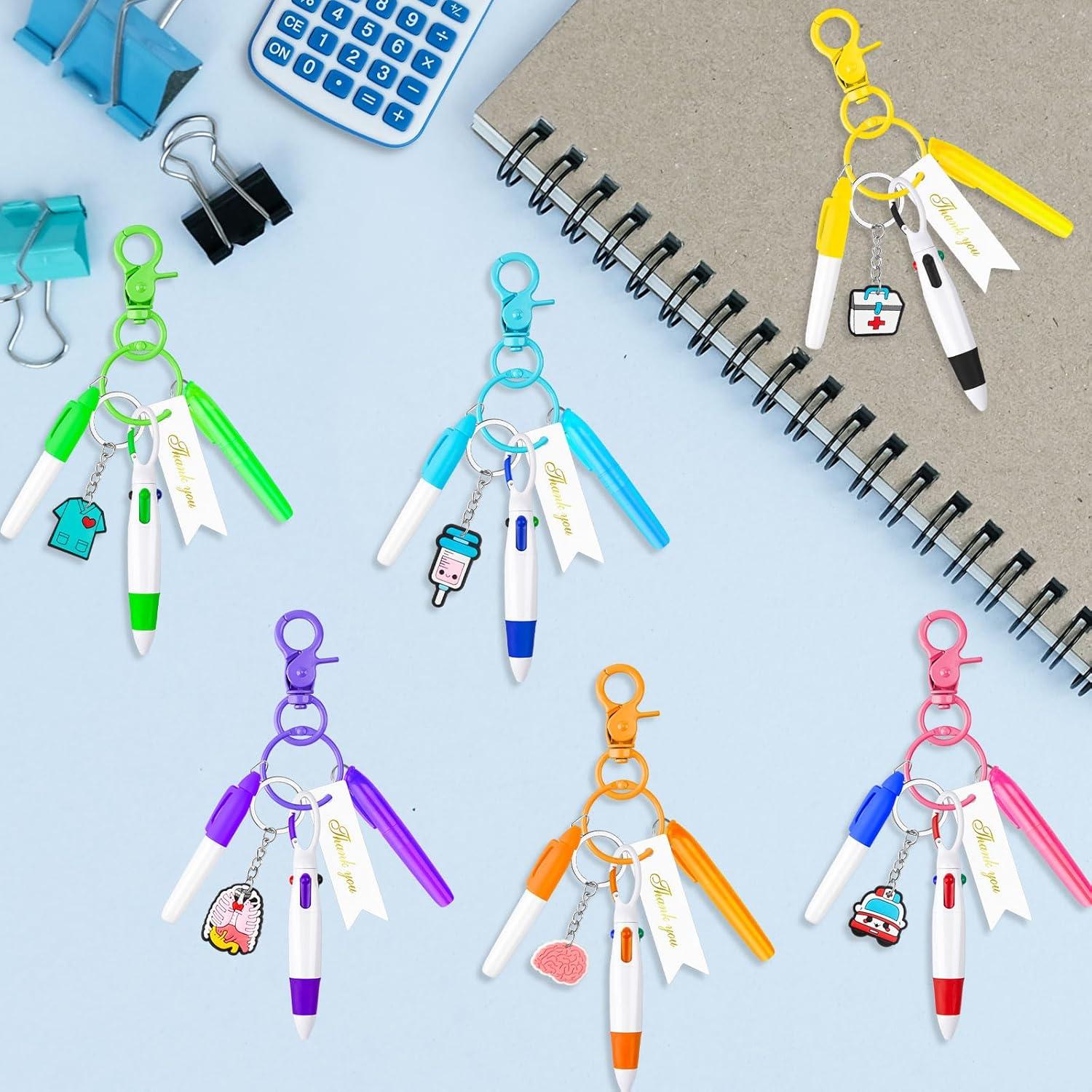 Set de 6 Bolígrafos y Llavero de Enfermería Demonwer