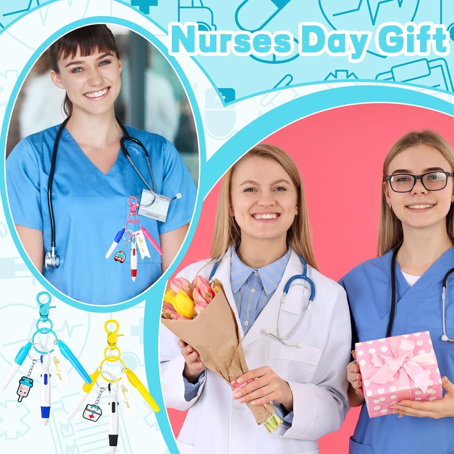 Set de 6 Bolígrafos y Llavero de Enfermería Demonwer