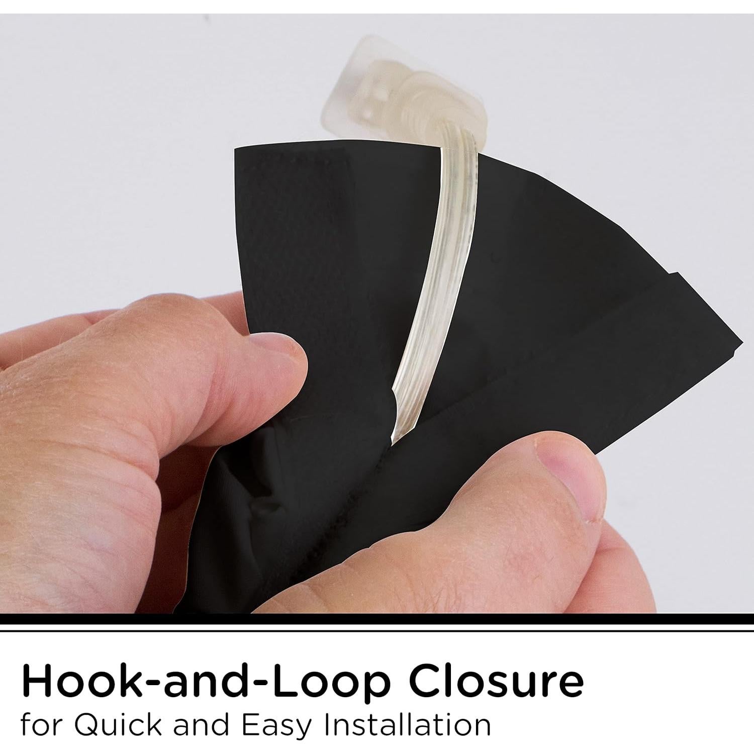 Cubierta de Cable de Tela Negra Cordinate 1.83 m para Lámparas