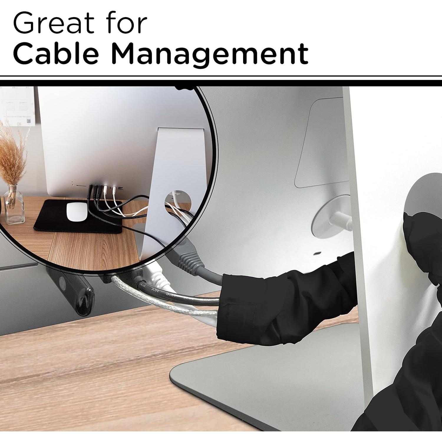 Cubierta de Cable de Tela Negra Cordinate 1.83 m para Lámparas