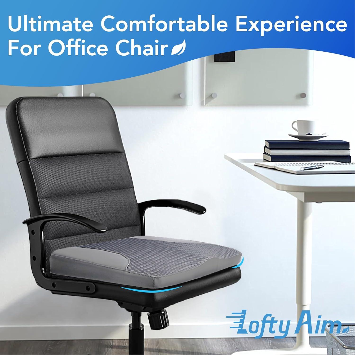 Cojín de Asiento para Coche Lofty Aim - Espuma Viscoelástica Gris