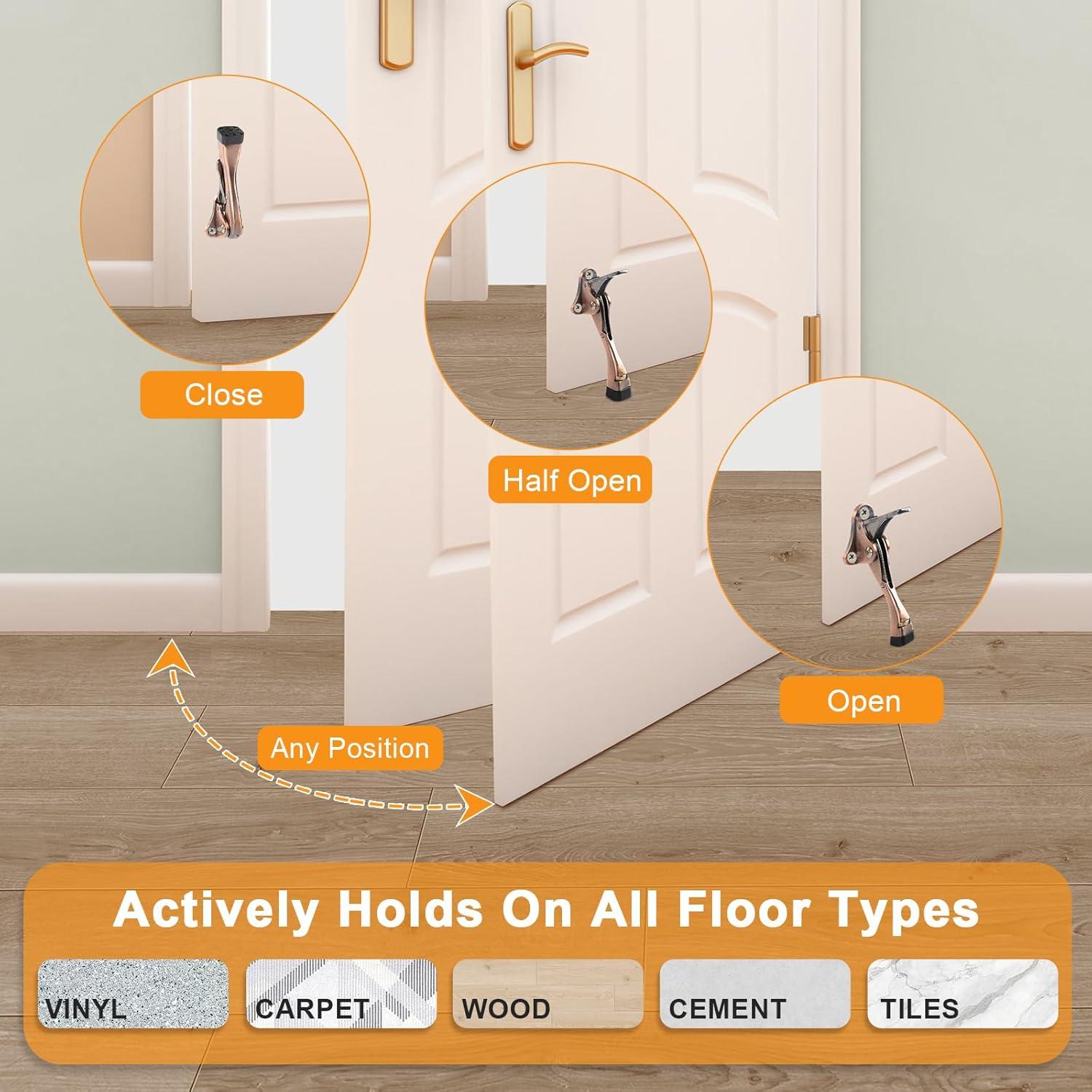 Tope de puerta KXIPB bronce 2 unidades ajustables de aluminio